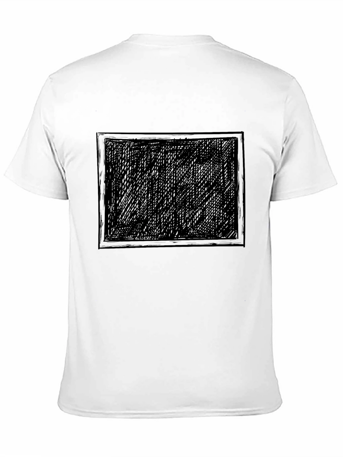 Mens Black Graphic Tee - Abstract Square