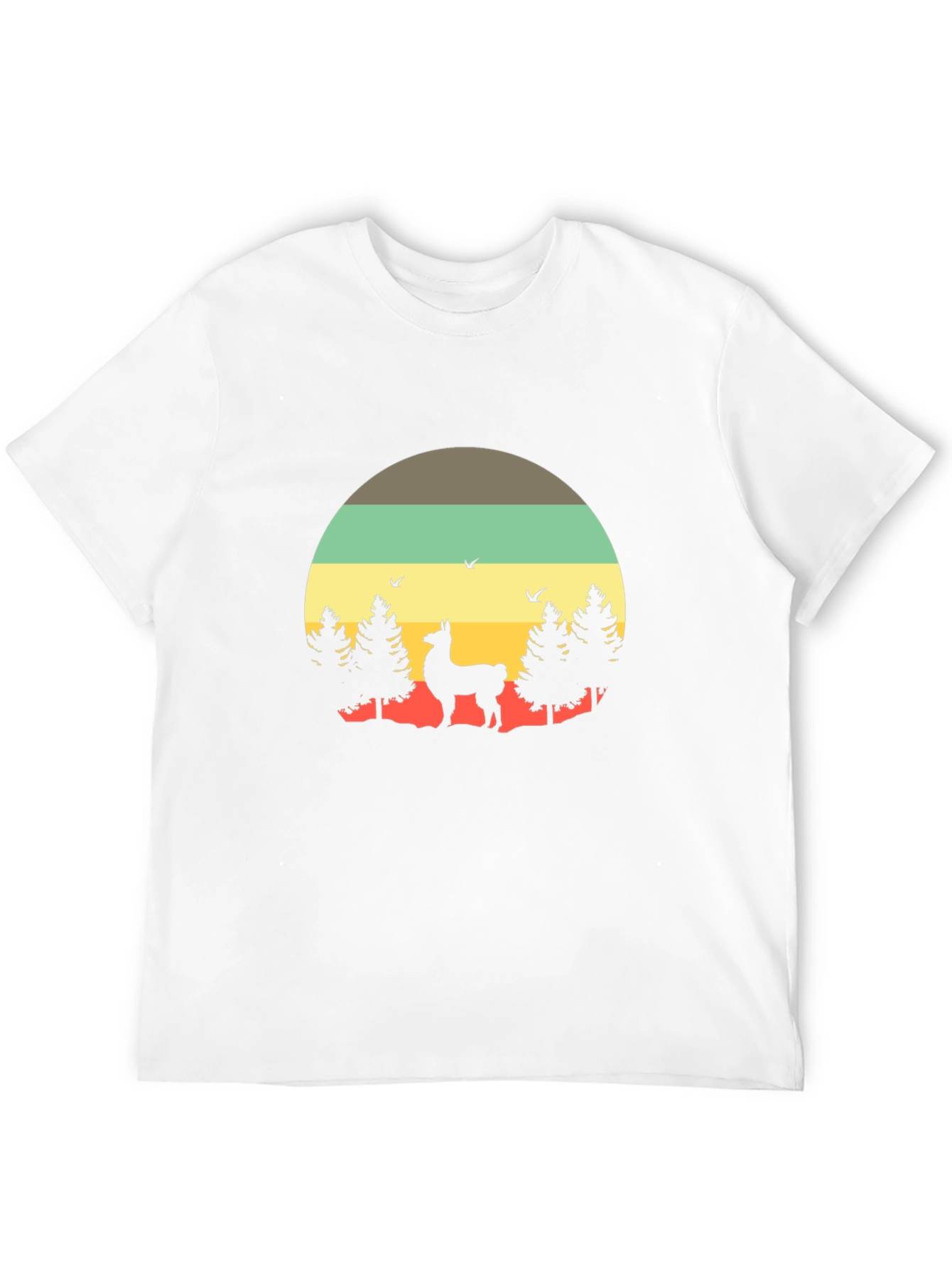 Retro Llama T-Shirt - Nature Graphic Tee