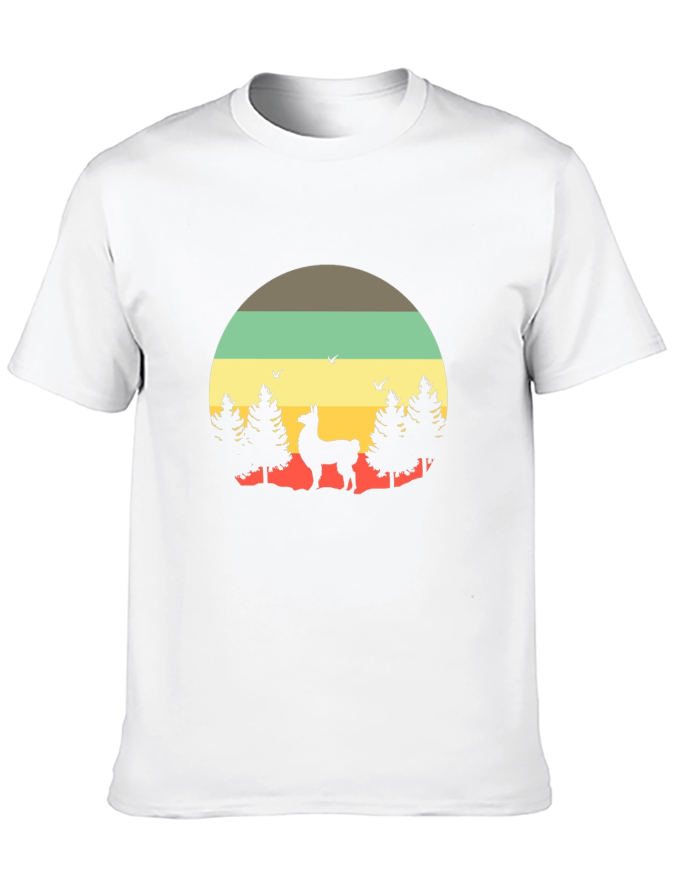 Retro Llama T-Shirt - Nature Graphic Tee