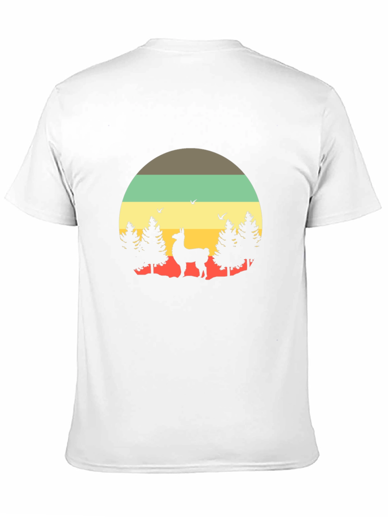 Retro Llama T-Shirt - Nature Graphic Tee
