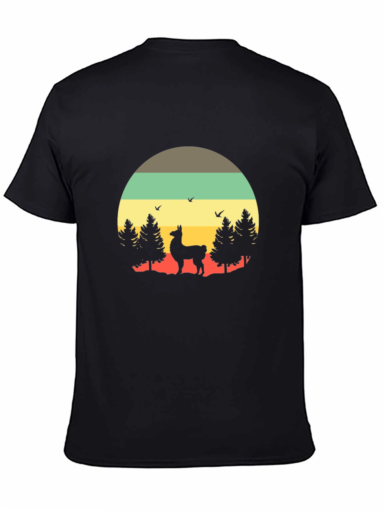Retro Llama T-Shirt - Nature Graphic Tee