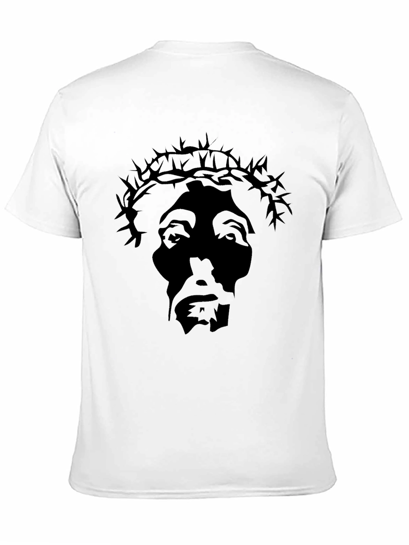 Black Graphic T-Shirt - Crown of Thorns Design