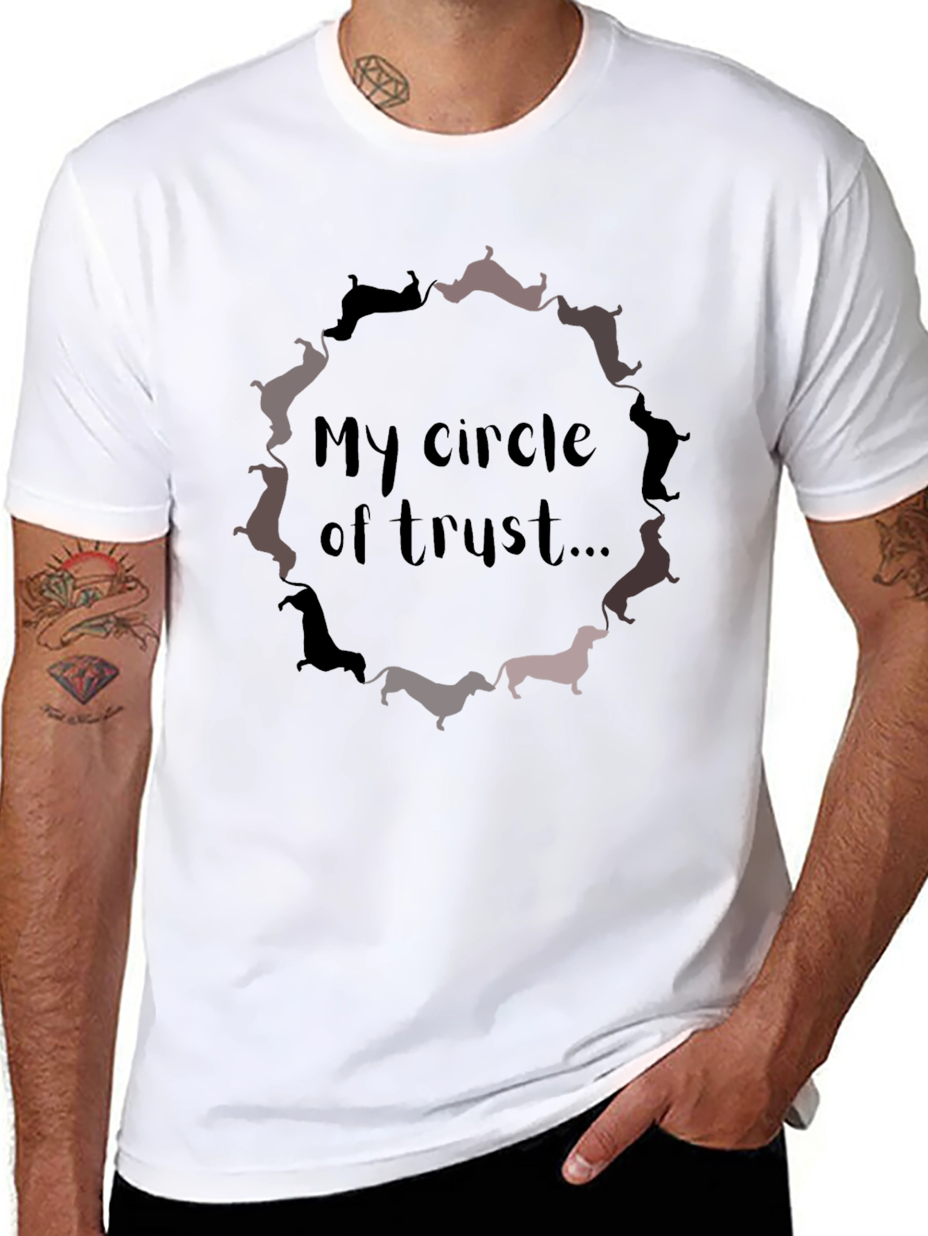 Dachshund Circle of Trust Graphic Tee