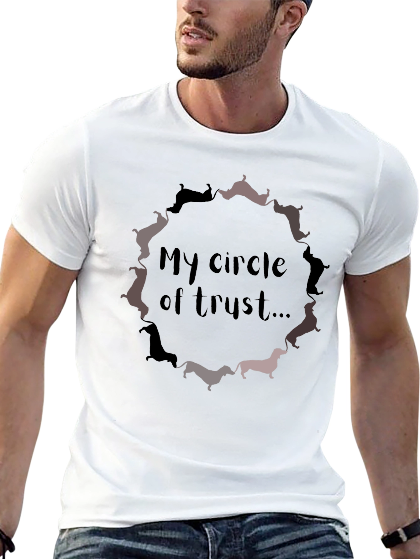 Dachshund Circle of Trust Graphic Tee
