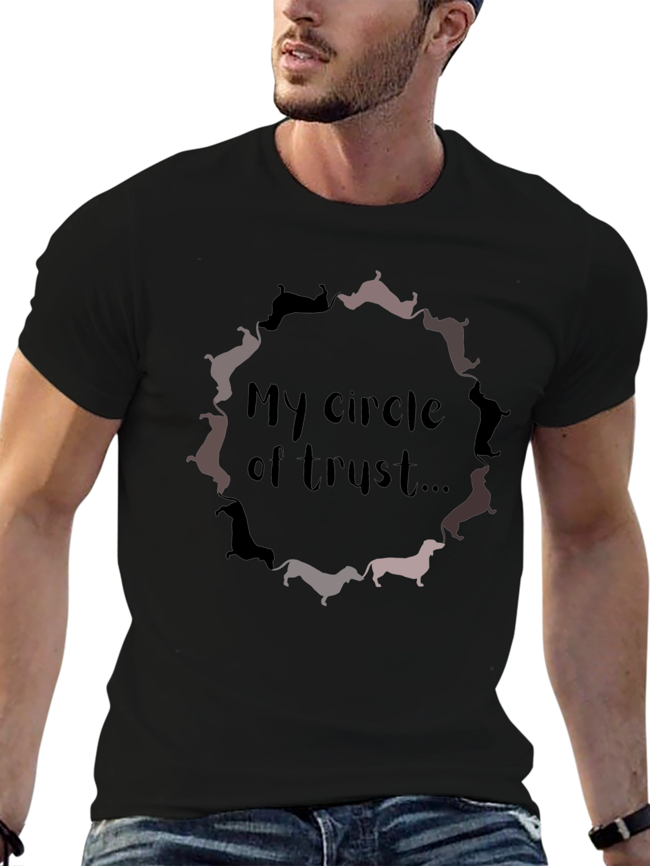 Dachshund Circle of Trust Graphic Tee