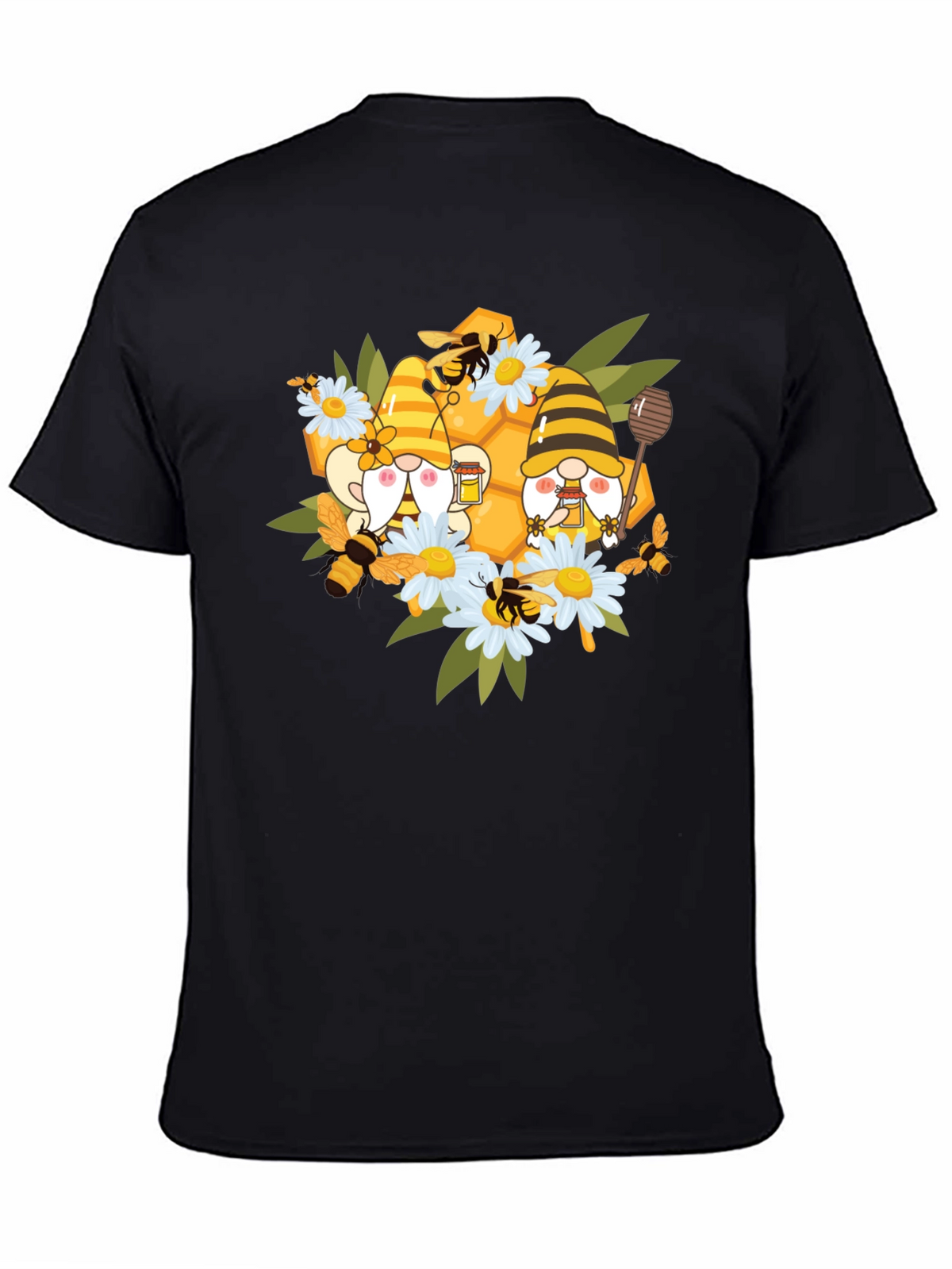 Gnome Bee Honeycomb T-Shirt: Whimsical Graphic Tee