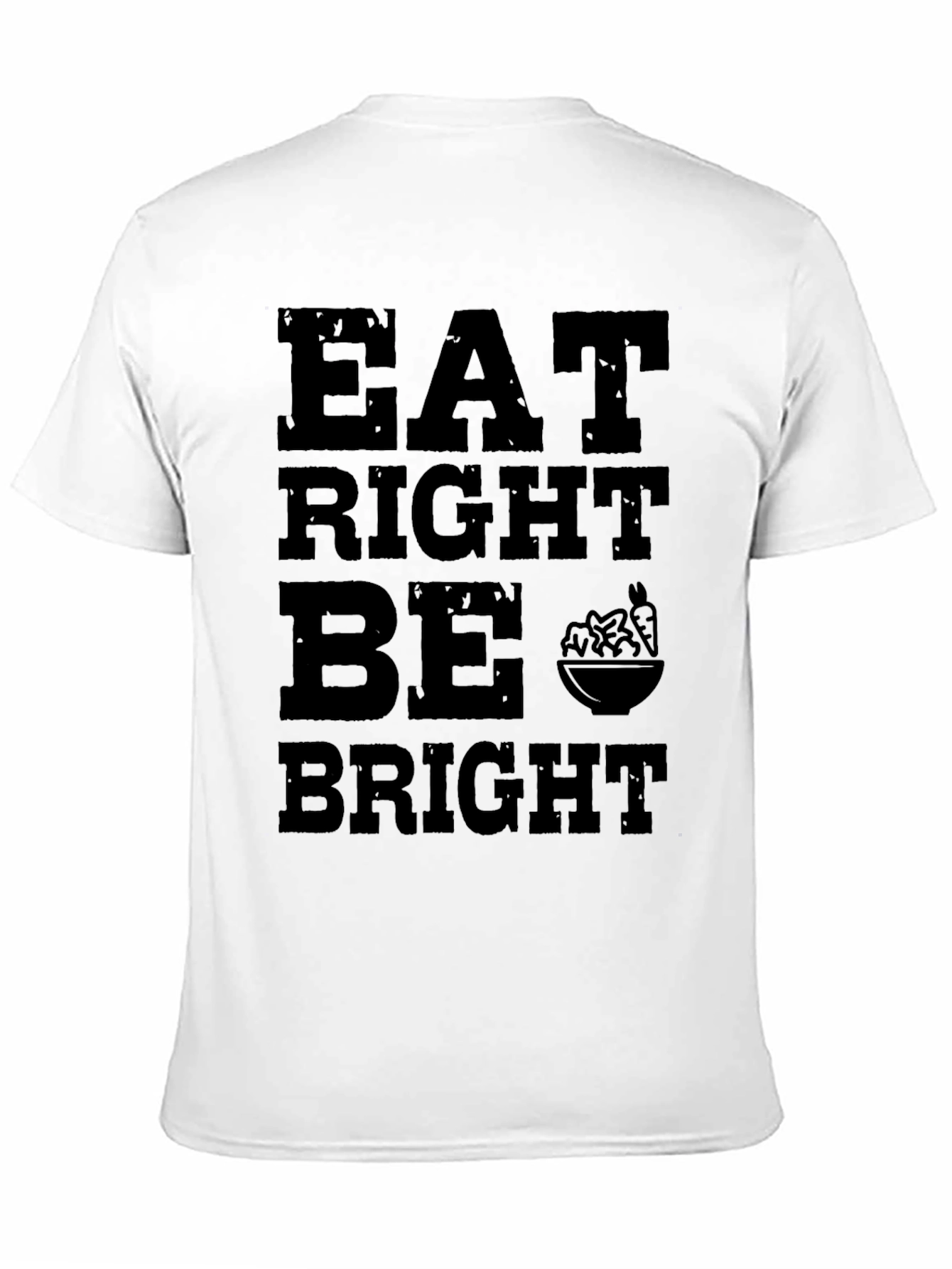 Eat Right Be Bright Graphic Tee - Black