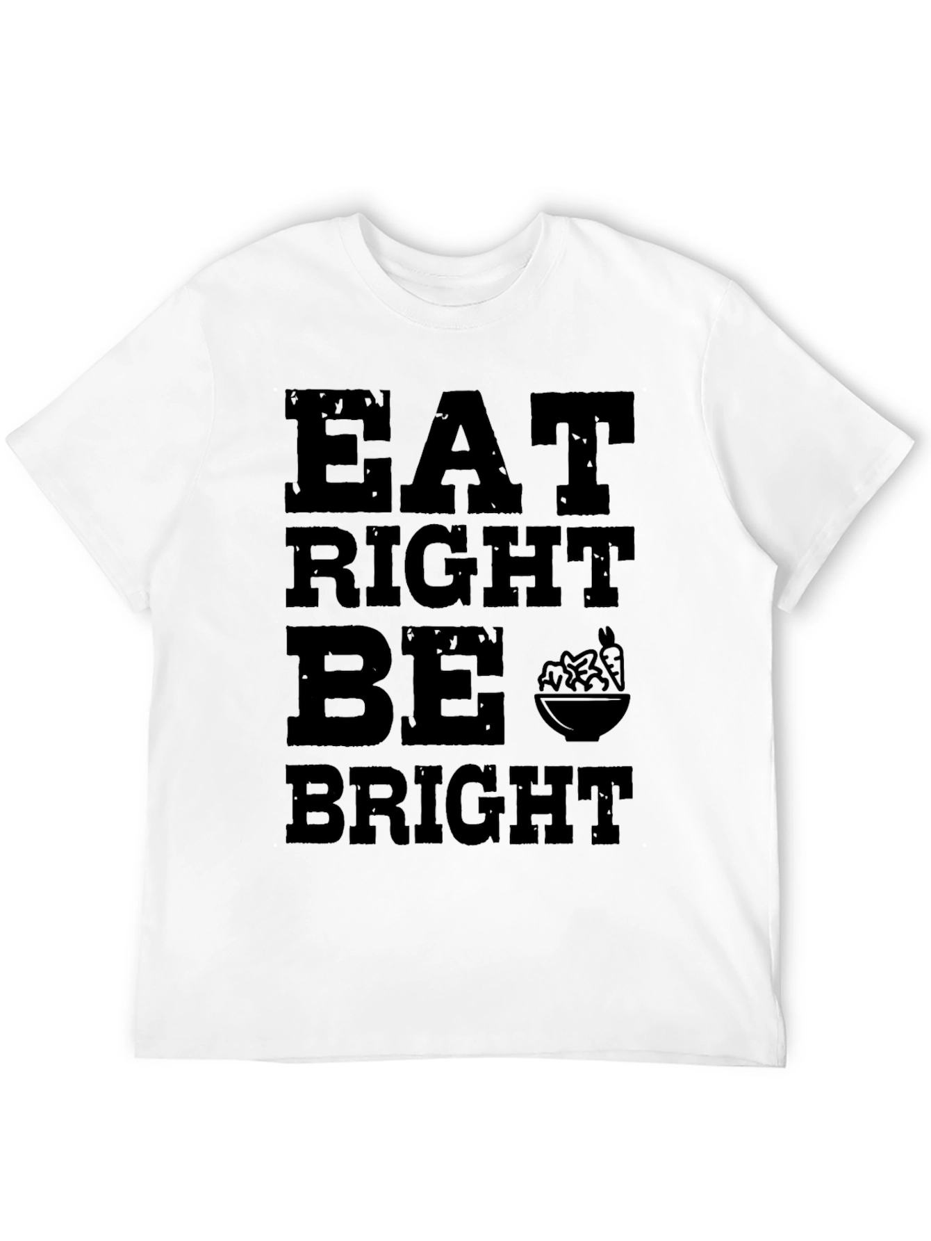Eat Right Be Bright Graphic Tee - Black