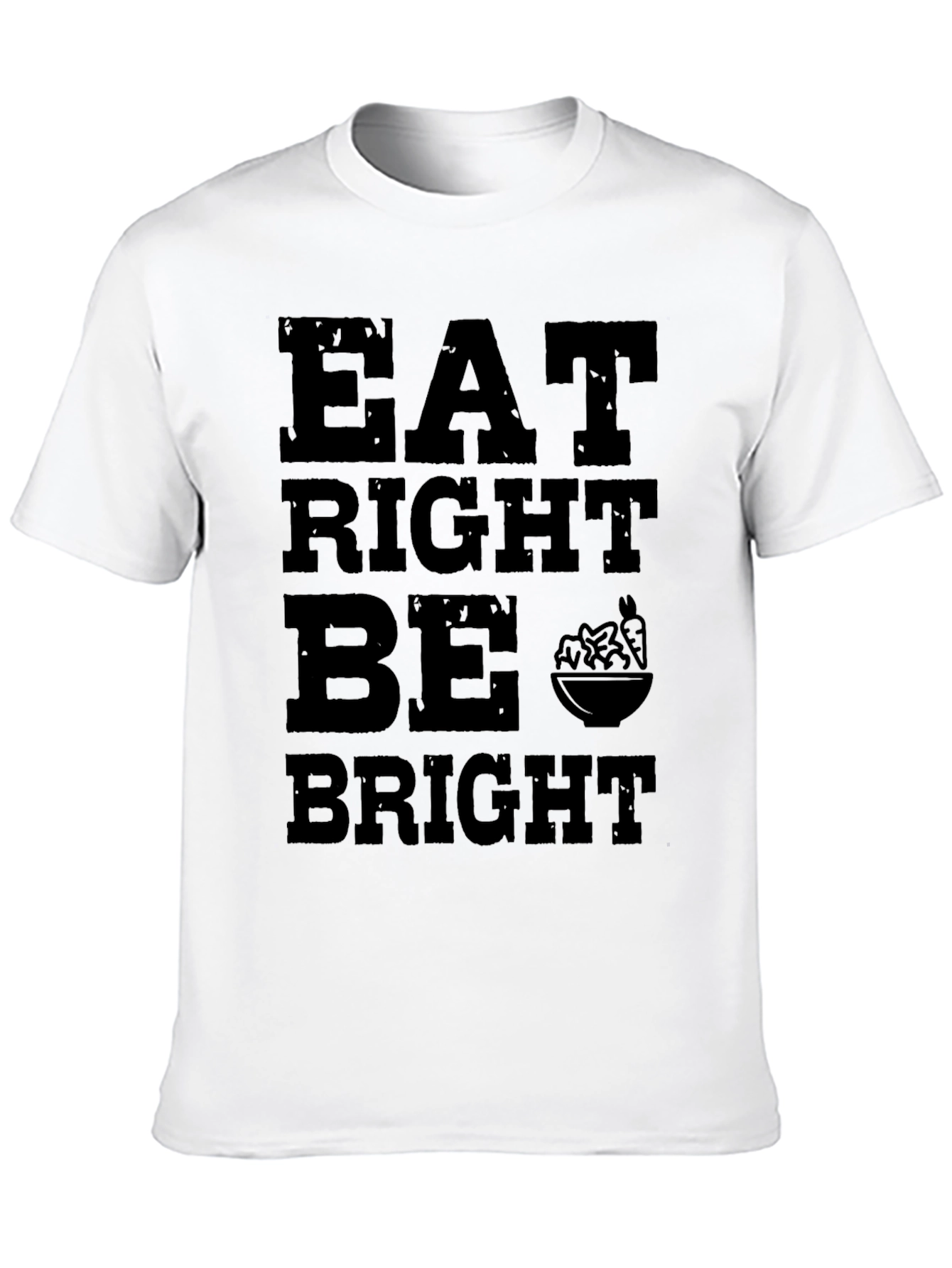 Eat Right Be Bright Graphic Tee - Black