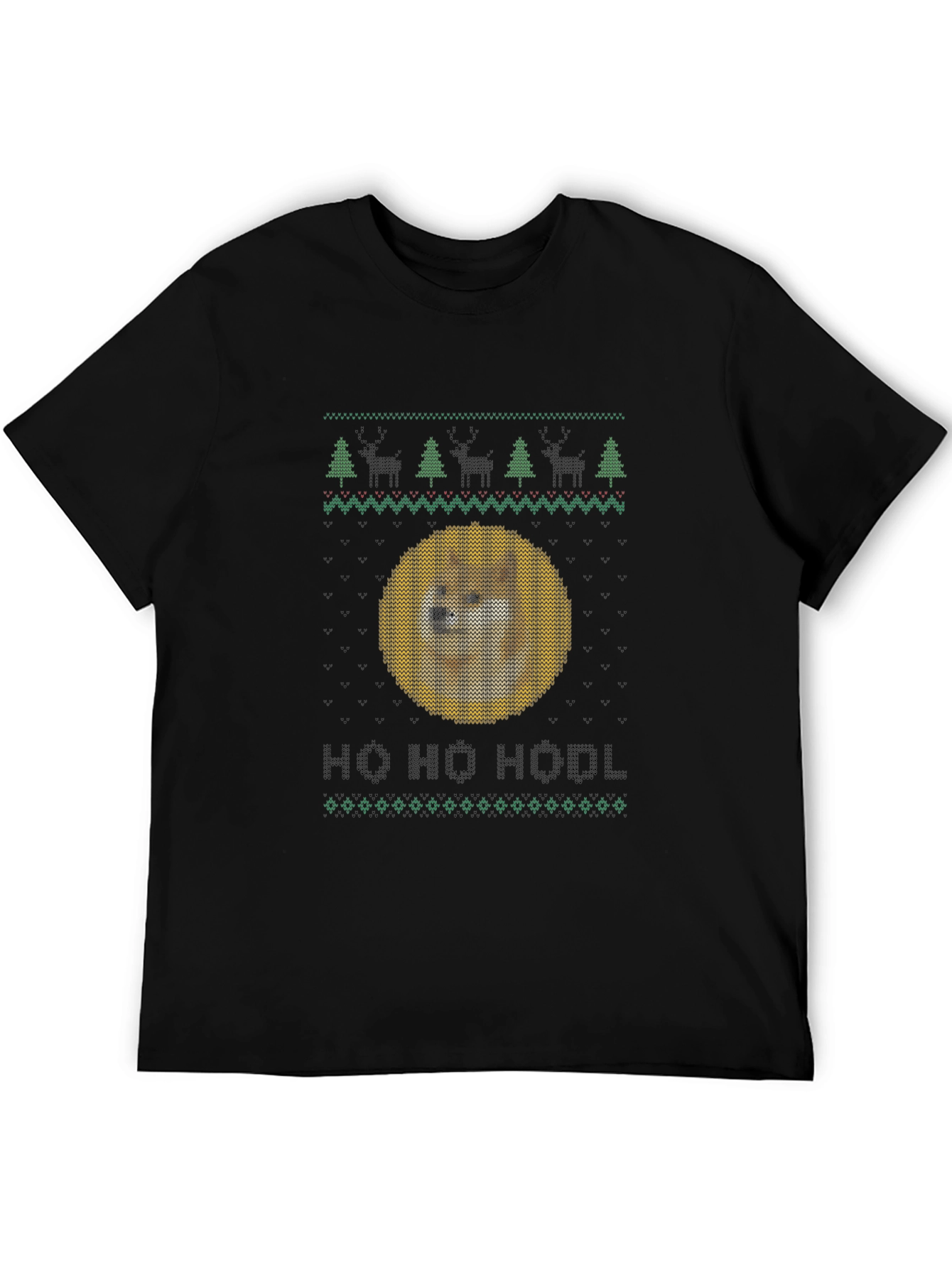 Doge HODL Ugly Christmas Sweater T-Shirt