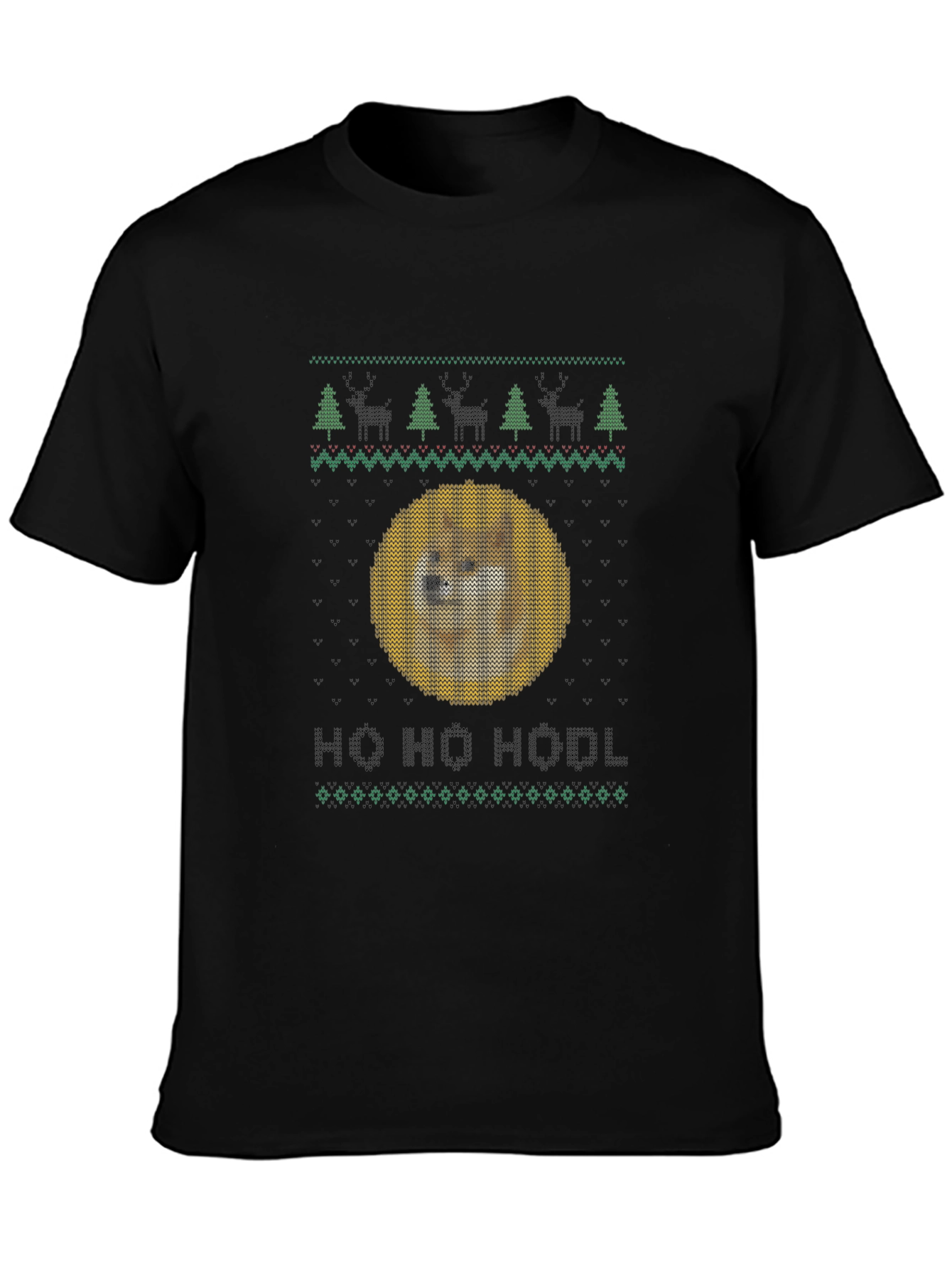 Doge HODL Ugly Christmas Sweater T-Shirt