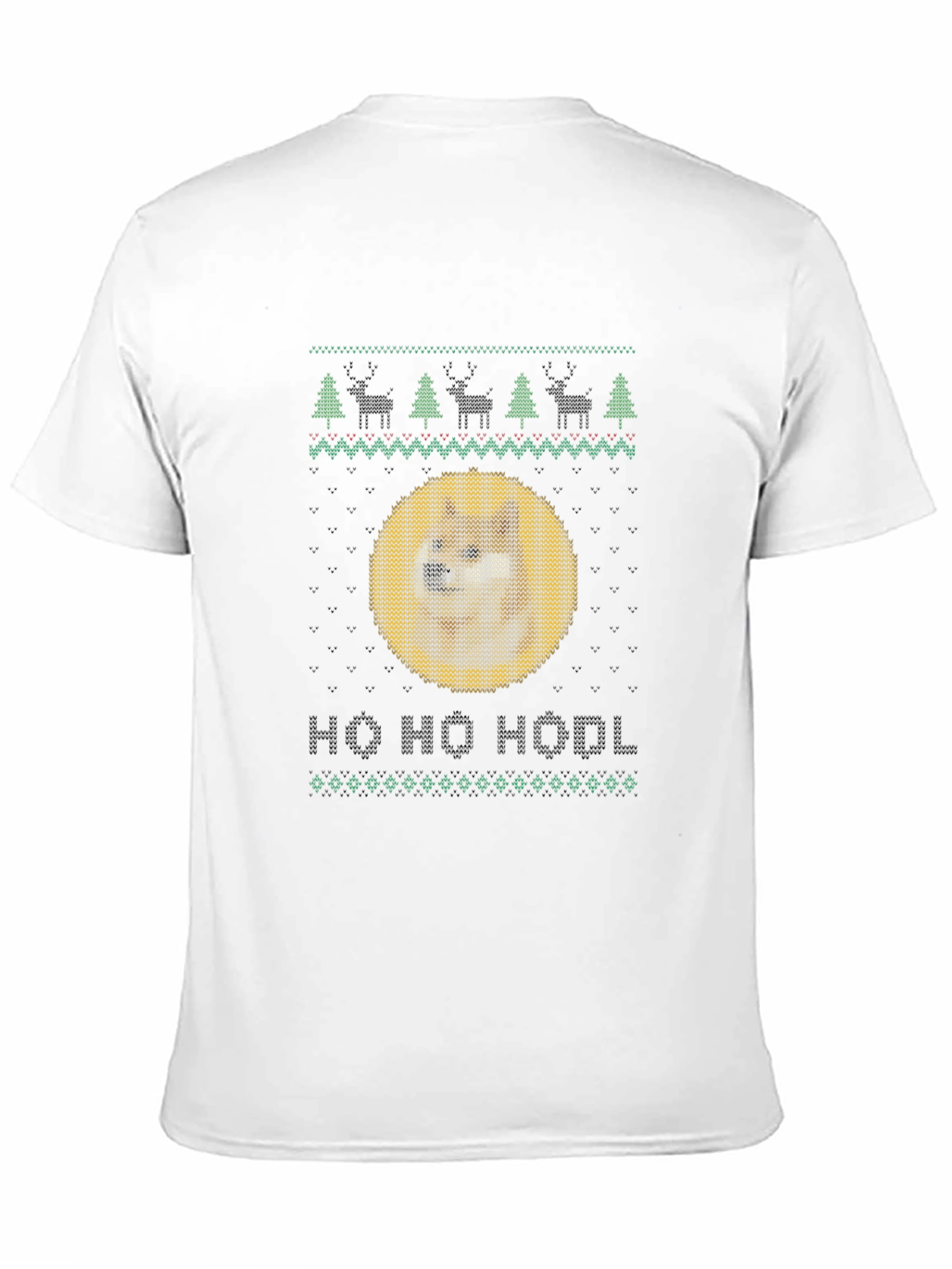 Doge HODL Ugly Christmas Sweater T-Shirt