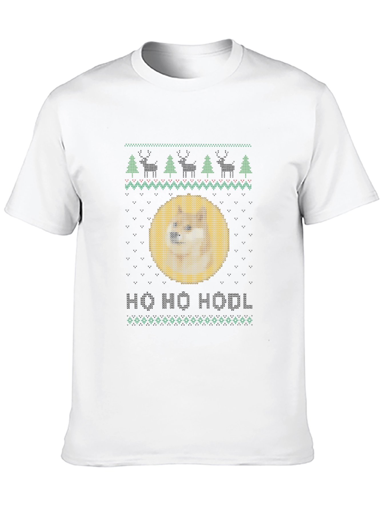 Doge HODL Ugly Christmas Sweater T-Shirt
