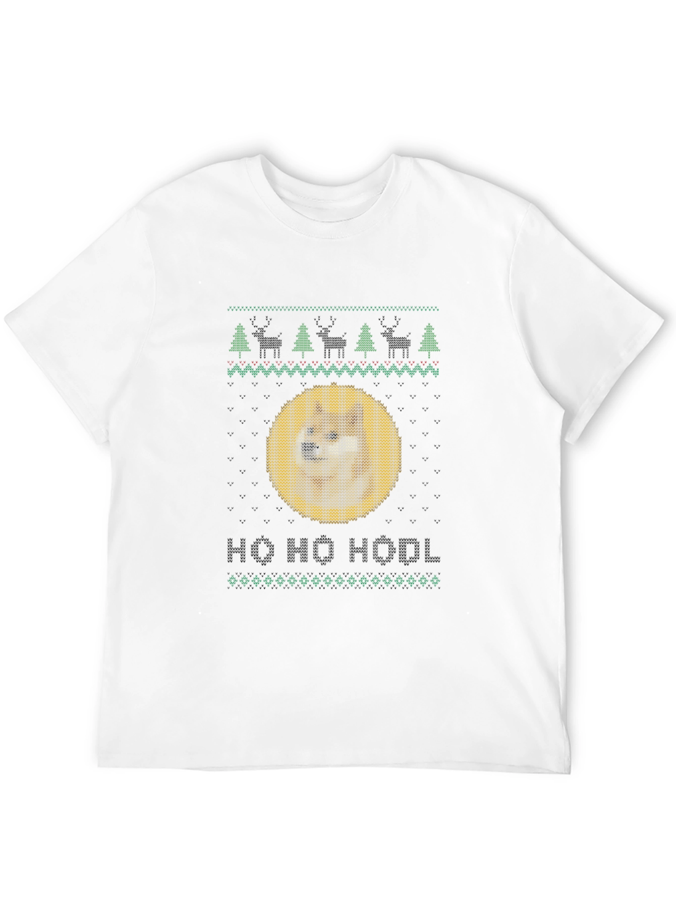 Doge HODL Ugly Christmas Sweater T-Shirt