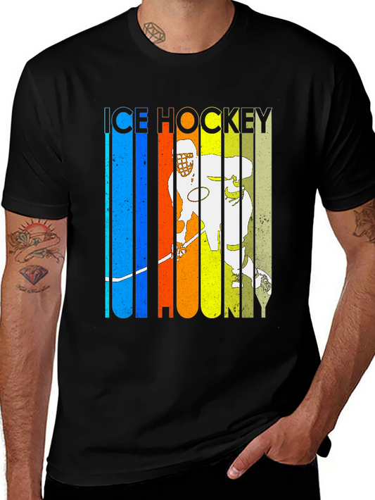 Retro Ice Hockey Player T-Shirt