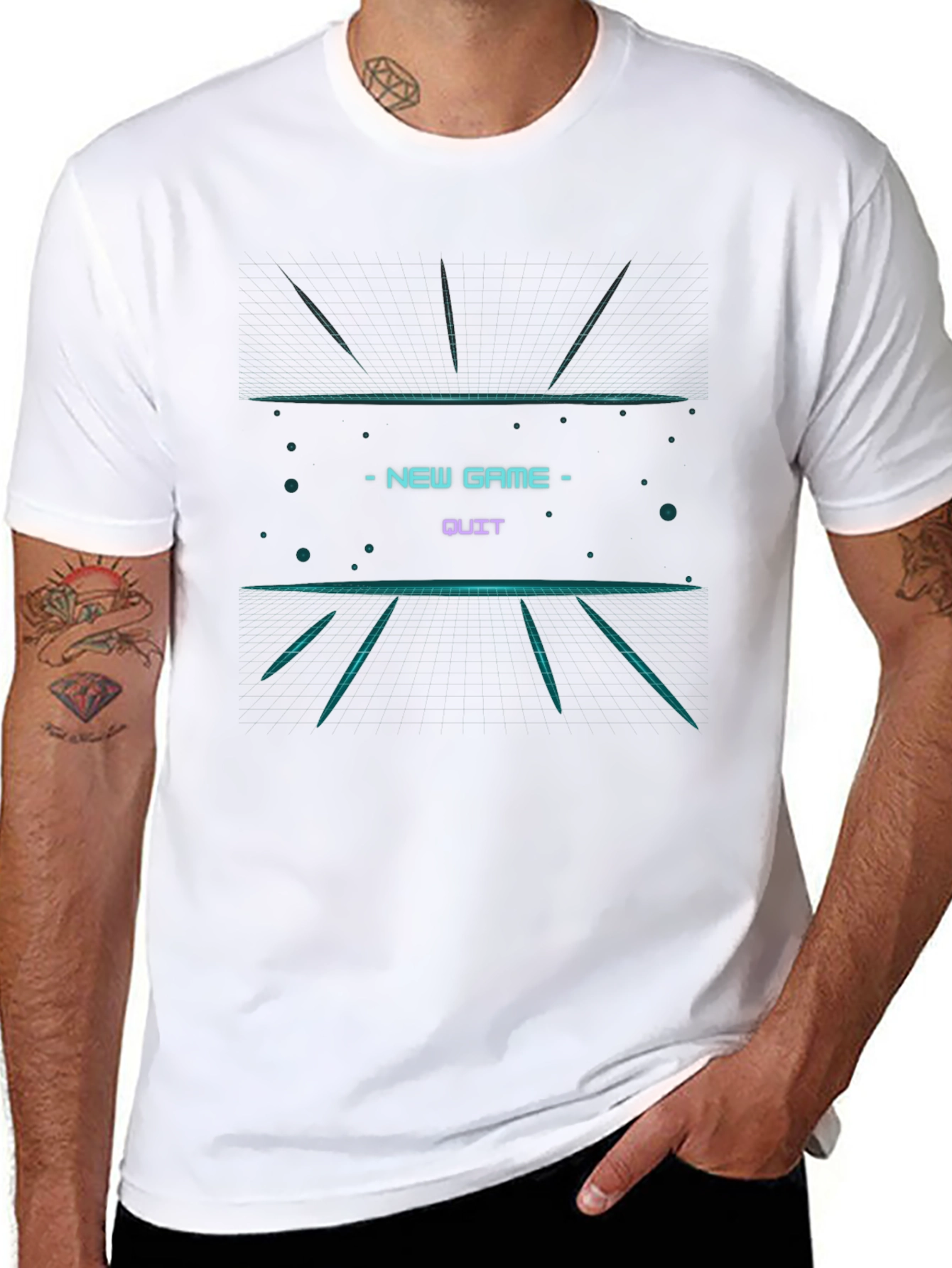 Retro Gaming T-Shirt - New Game/Quit