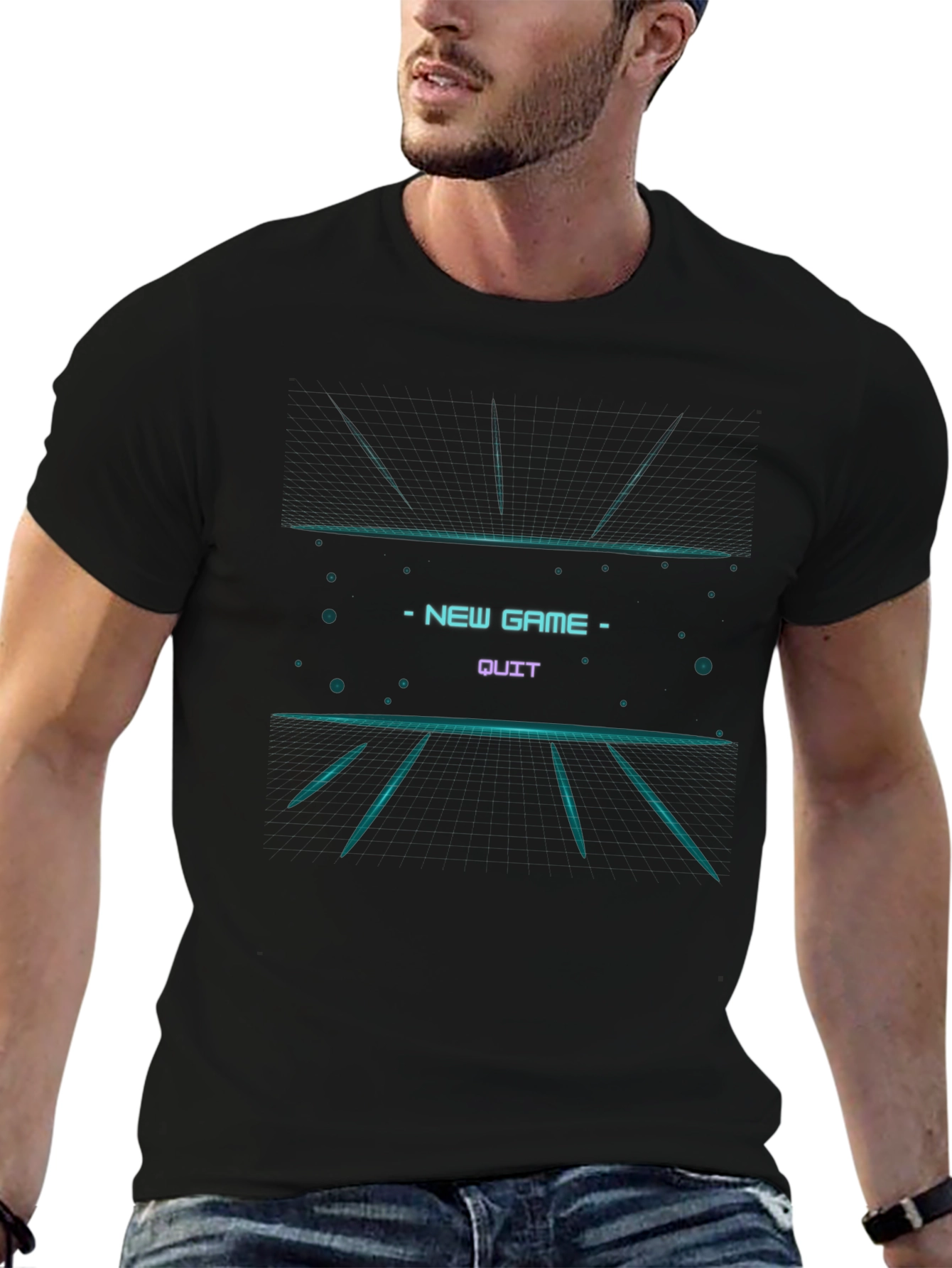 Retro Gaming T-Shirt - New Game/Quit