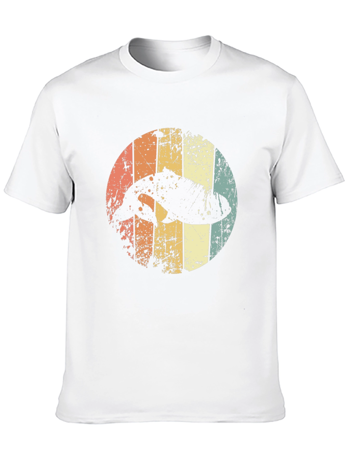 Retro Dolphin Graphic Tee - Distressed Print