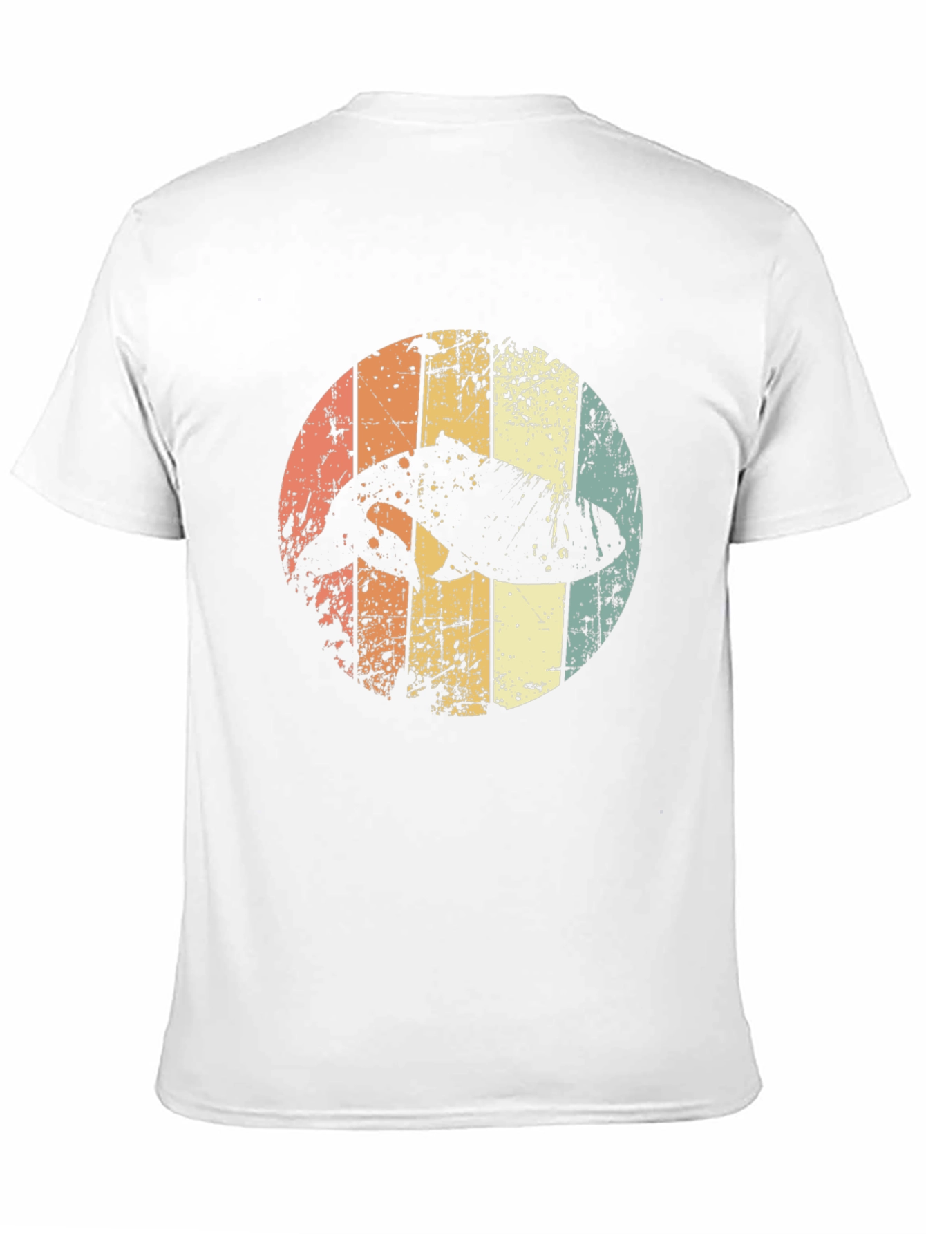 Retro Dolphin Graphic Tee - Distressed Print