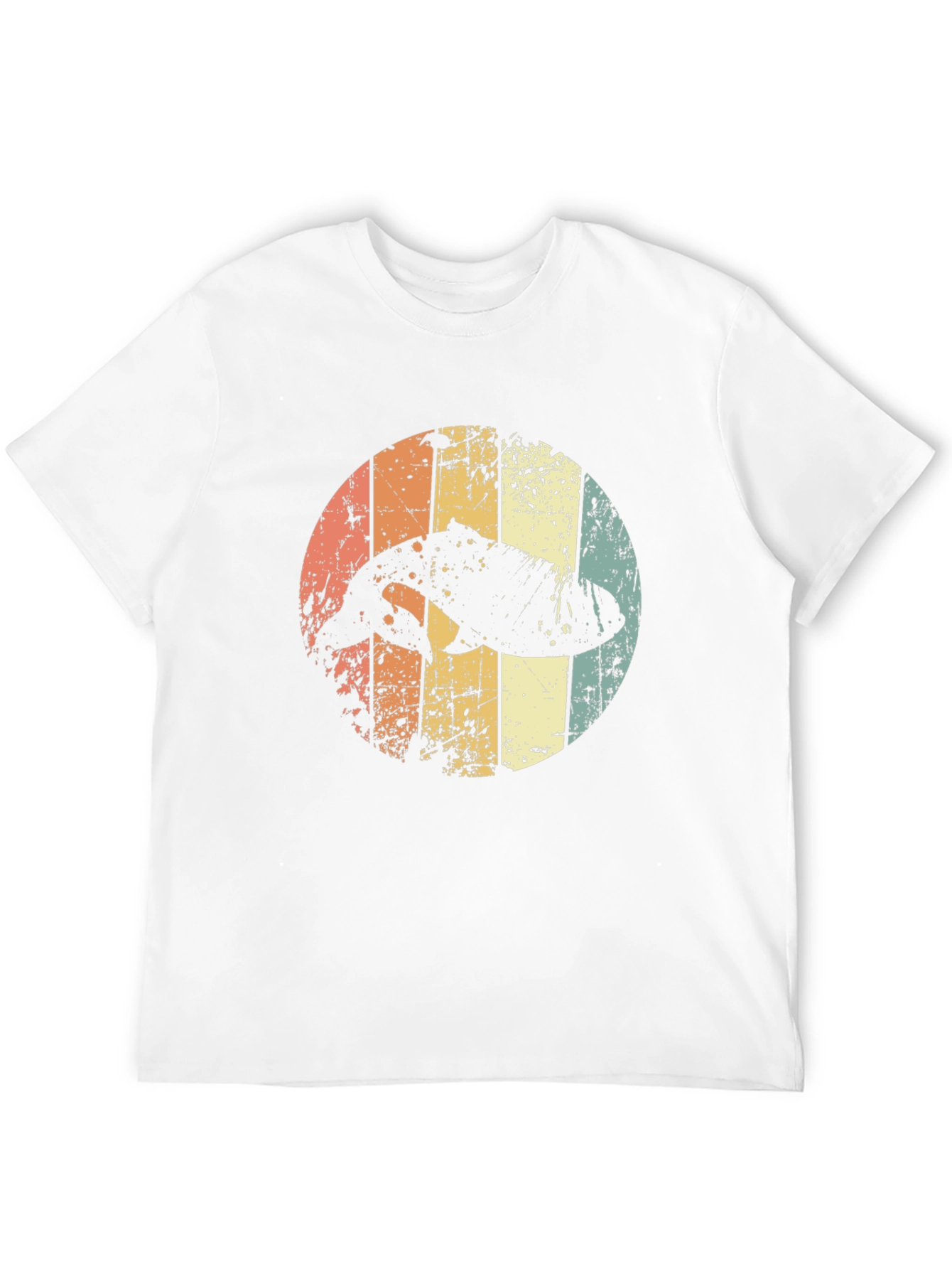 Retro Dolphin Graphic Tee - Distressed Print