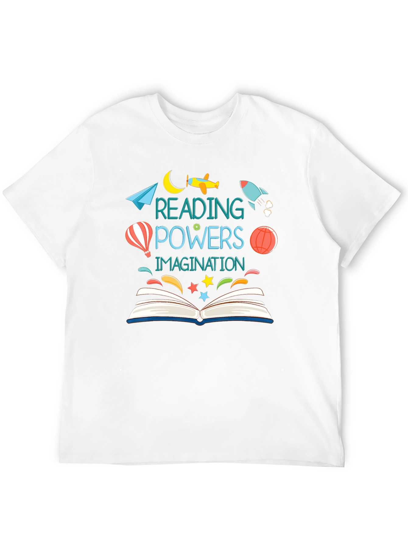 Reading Powers Imagination Black T-Shirt