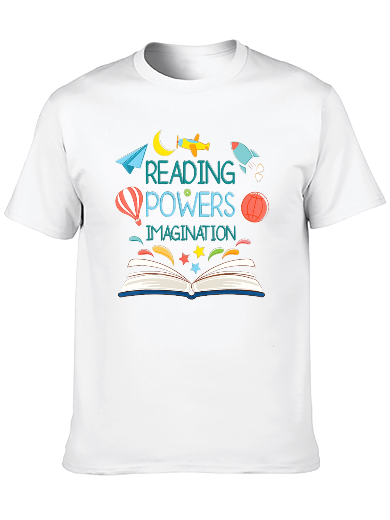Reading Powers Imagination Black T-Shirt
