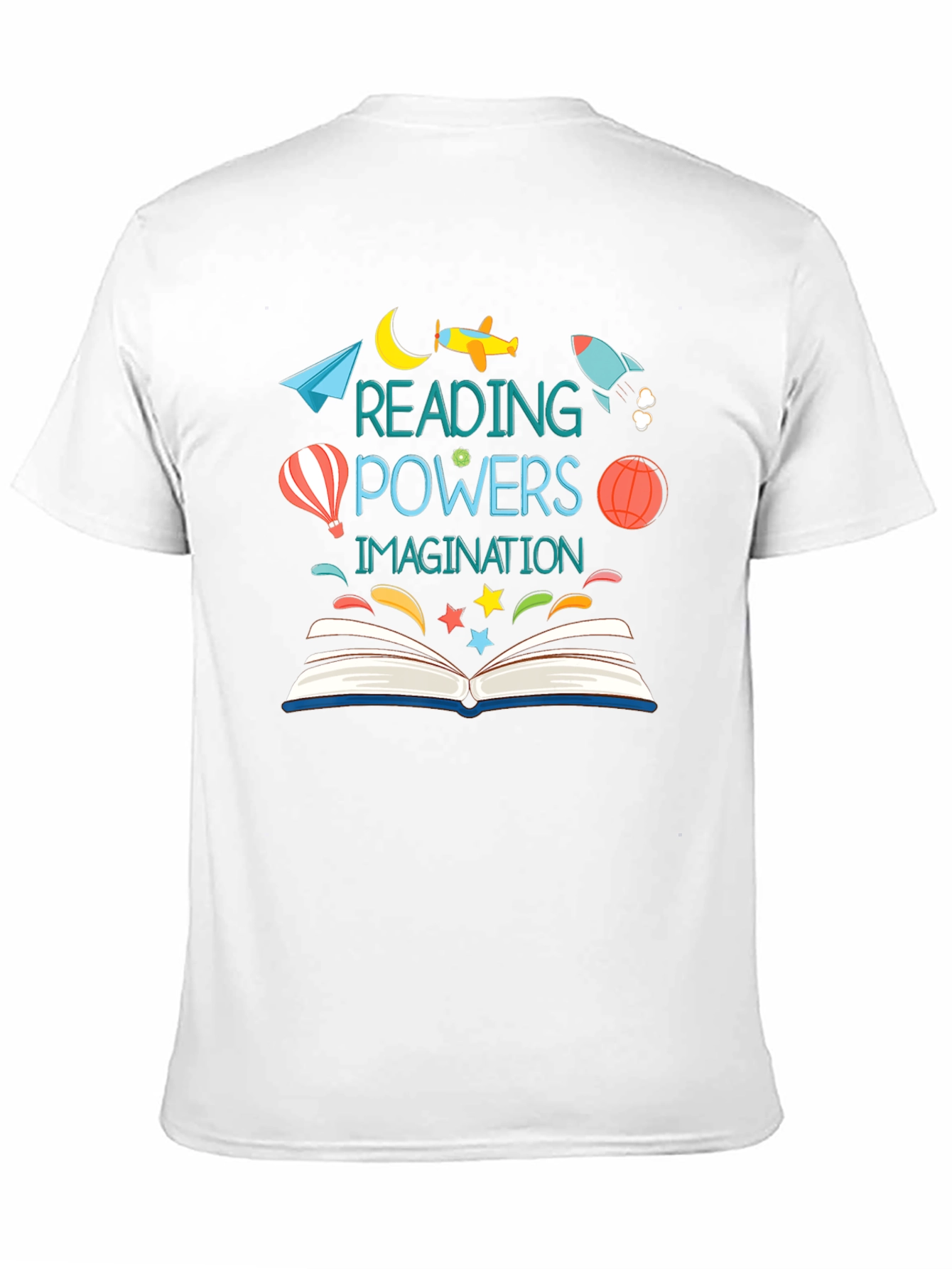 Reading Powers Imagination Black T-Shirt
