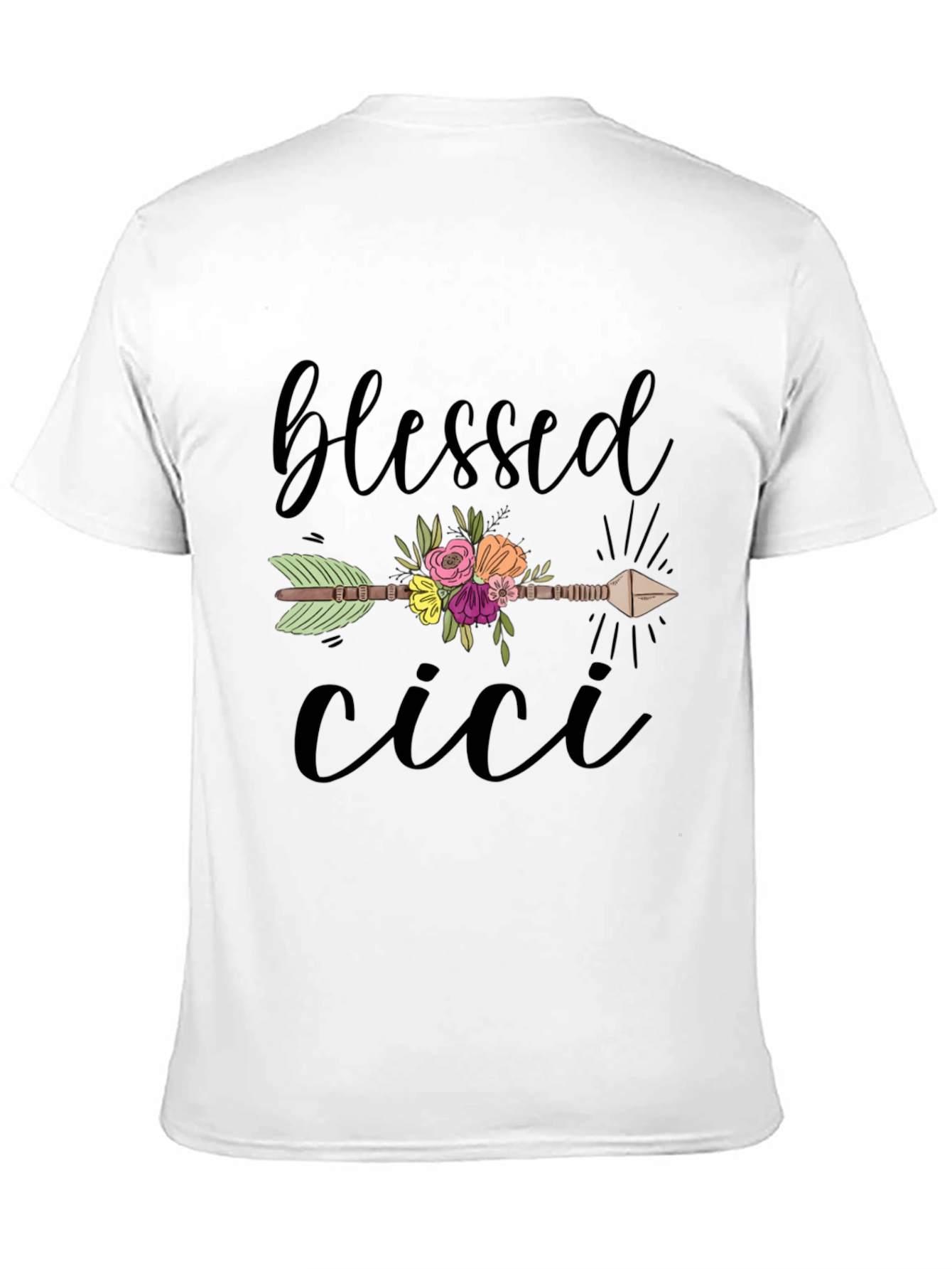 Blessed Cici Graphic Tee - Casual Black T-Shirt