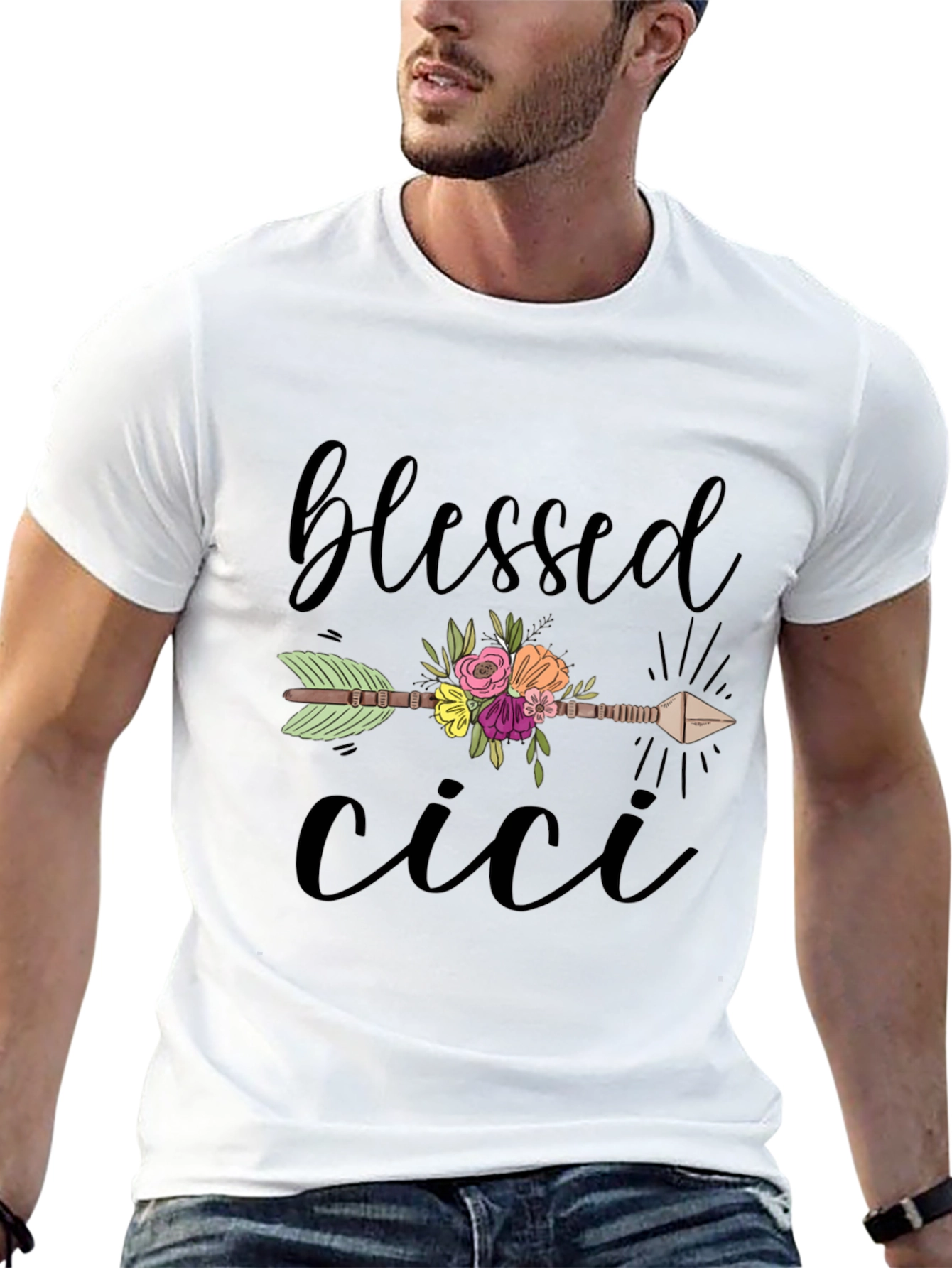 Blessed Cici Graphic Tee - Casual Black T-Shirt