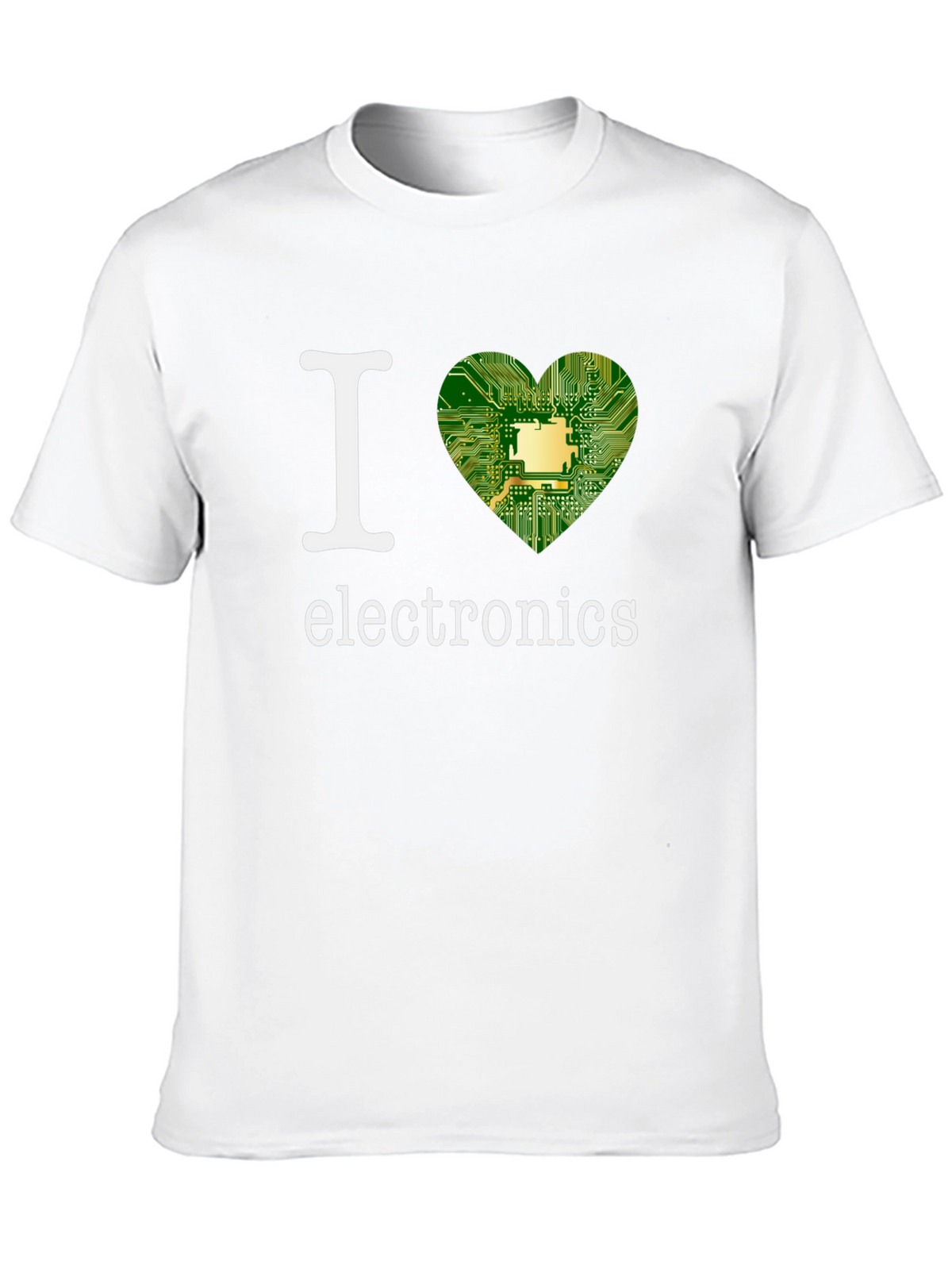 I Heart Electronics T-Shirt - Circuit Board Design