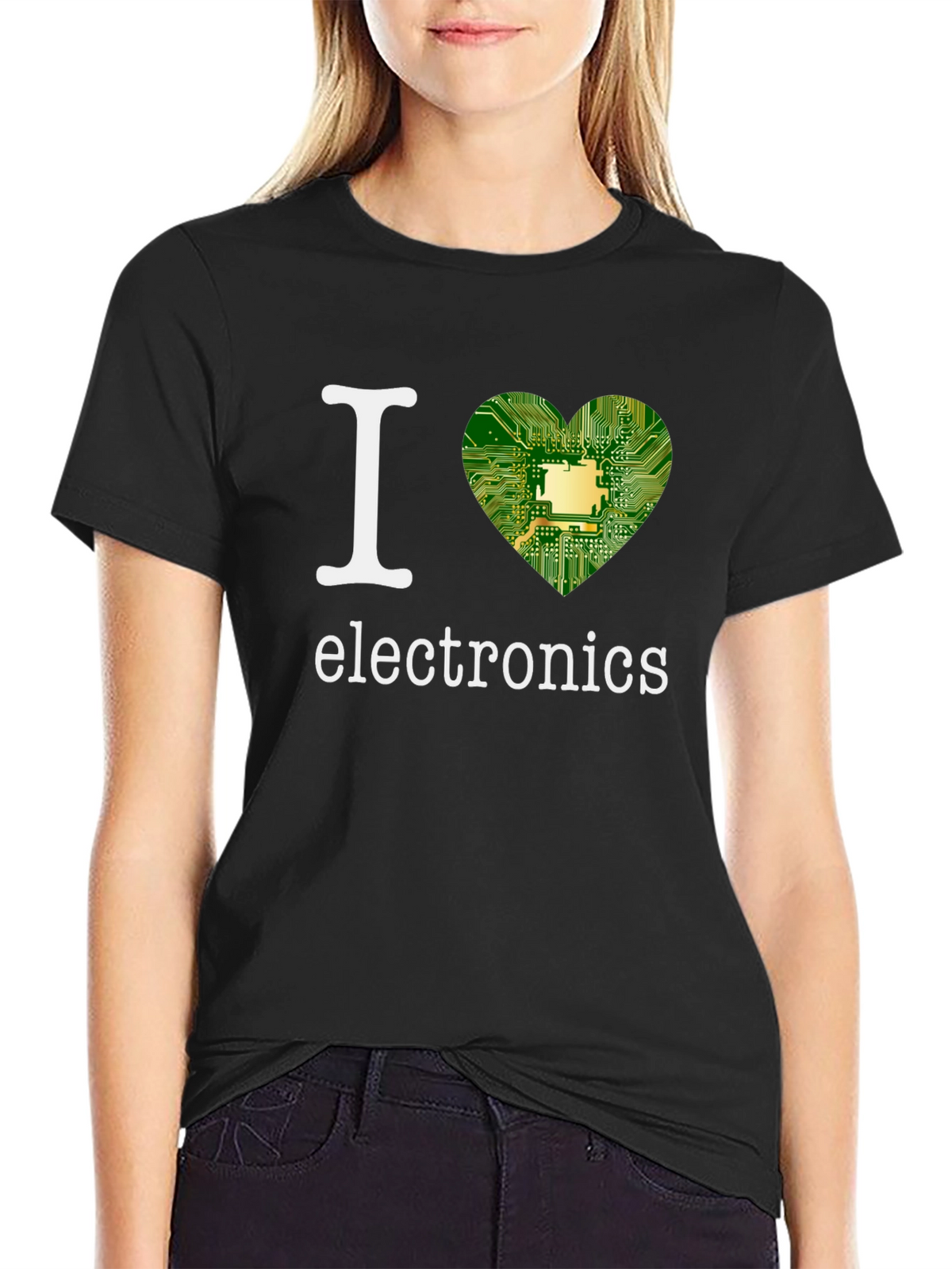 I Heart Electronics T-Shirt - Circuit Board Design