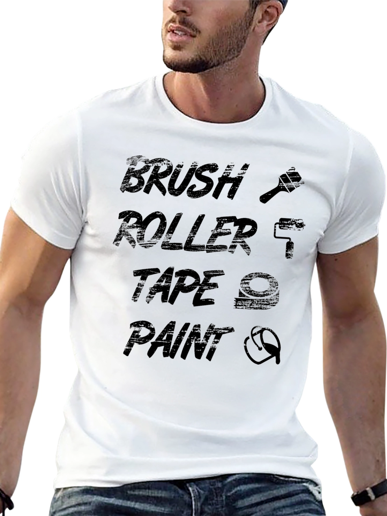 Brush Roller Tape Paint - DIY T-Shirt