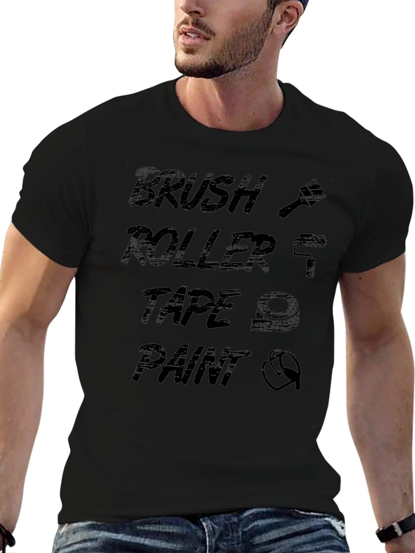 Brush Roller Tape Paint - DIY T-Shirt