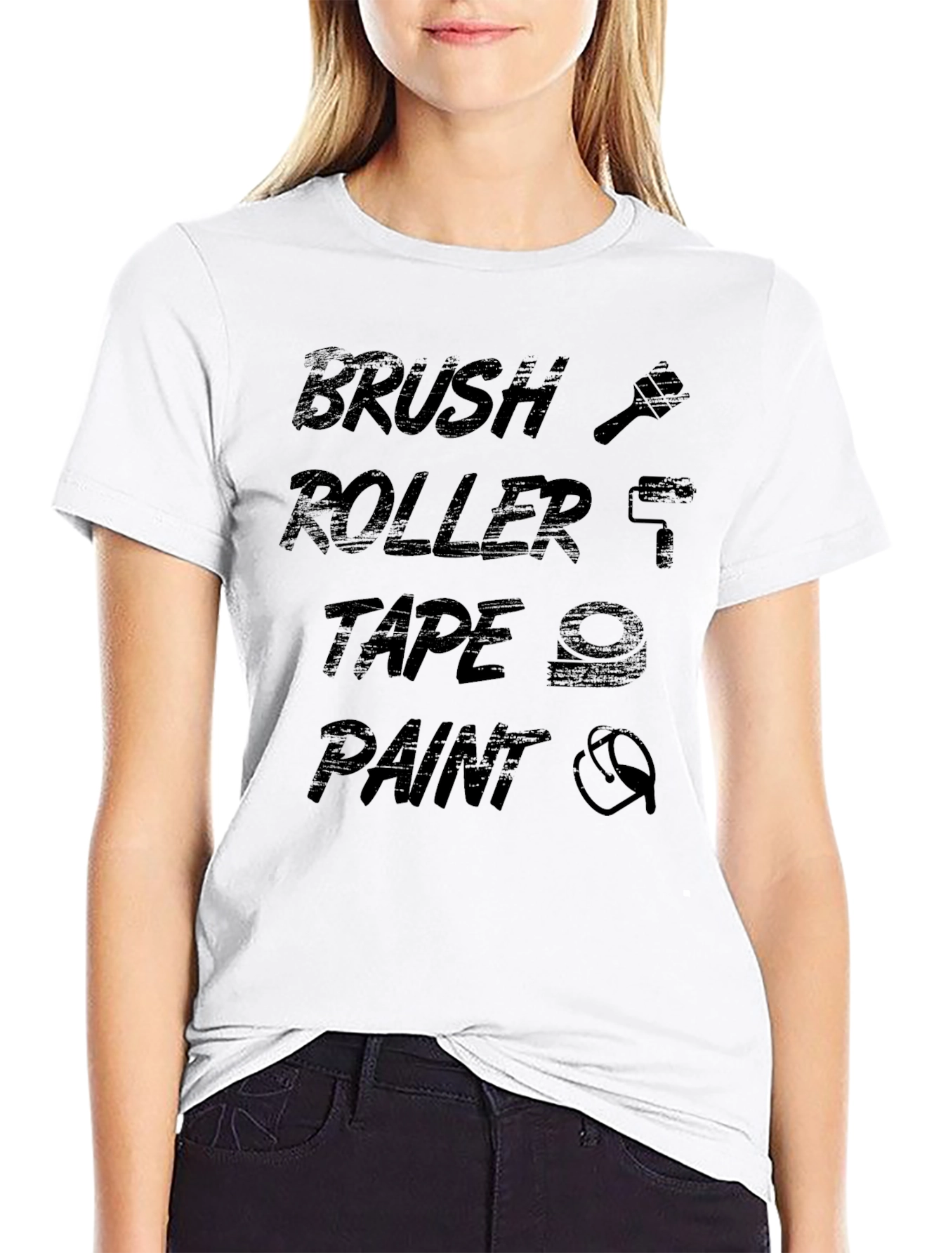 Brush Roller Tape Paint - DIY T-Shirt