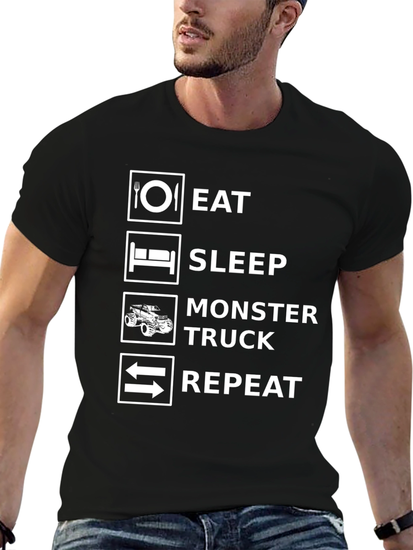 Eat Sleep Monster Truck Repeat T-Shirt