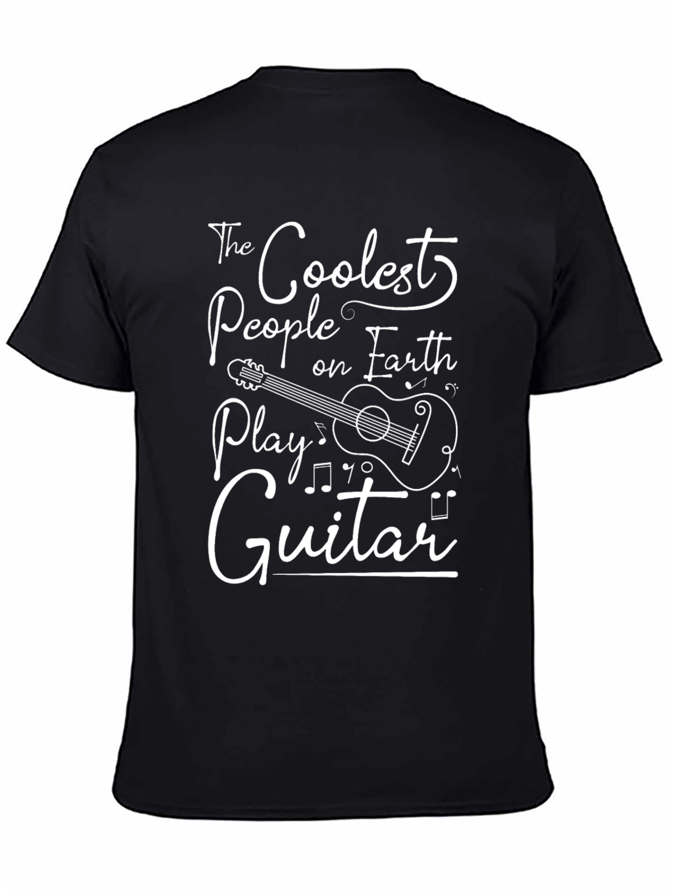 Coolest Guitar Player Graphic T-Shirt - Black