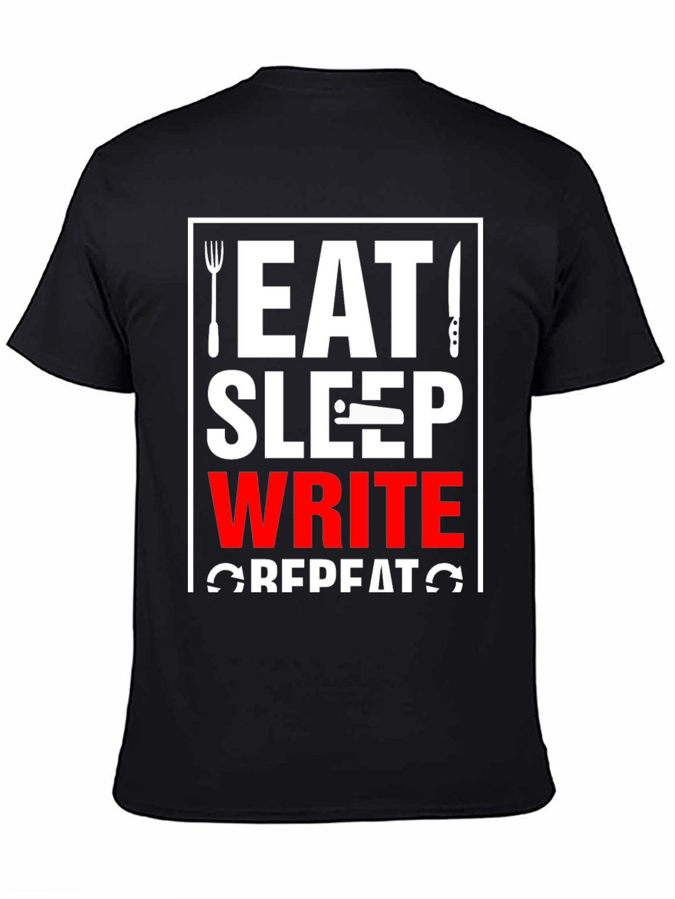 Eat Sleep Write Repeat Graphic Tee