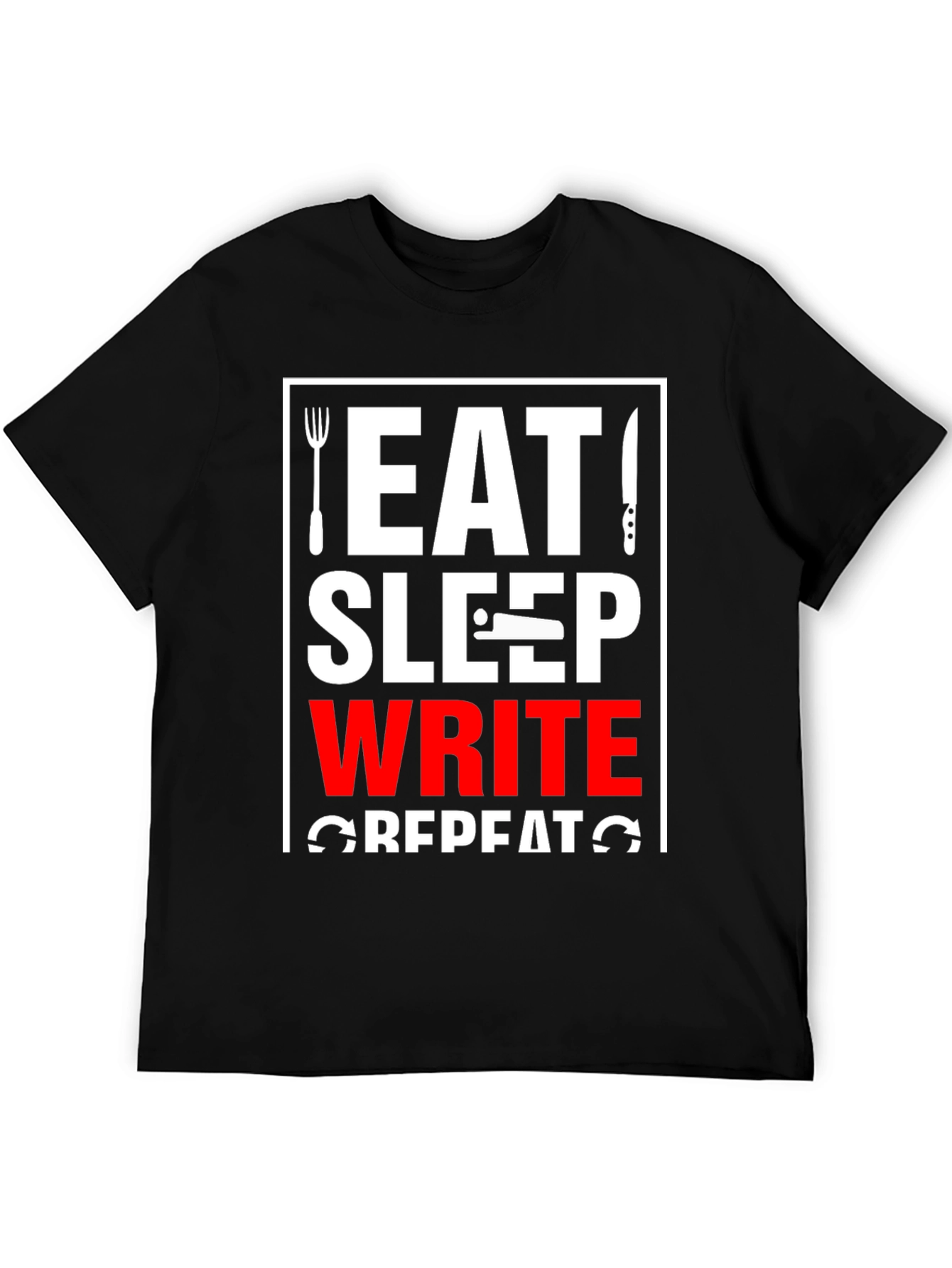 Eat Sleep Write Repeat Graphic Tee