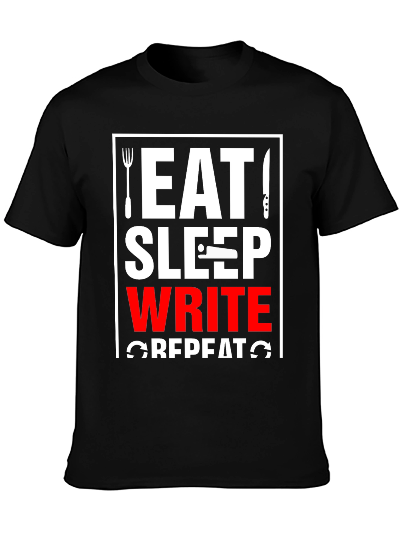 Eat Sleep Write Repeat Graphic Tee