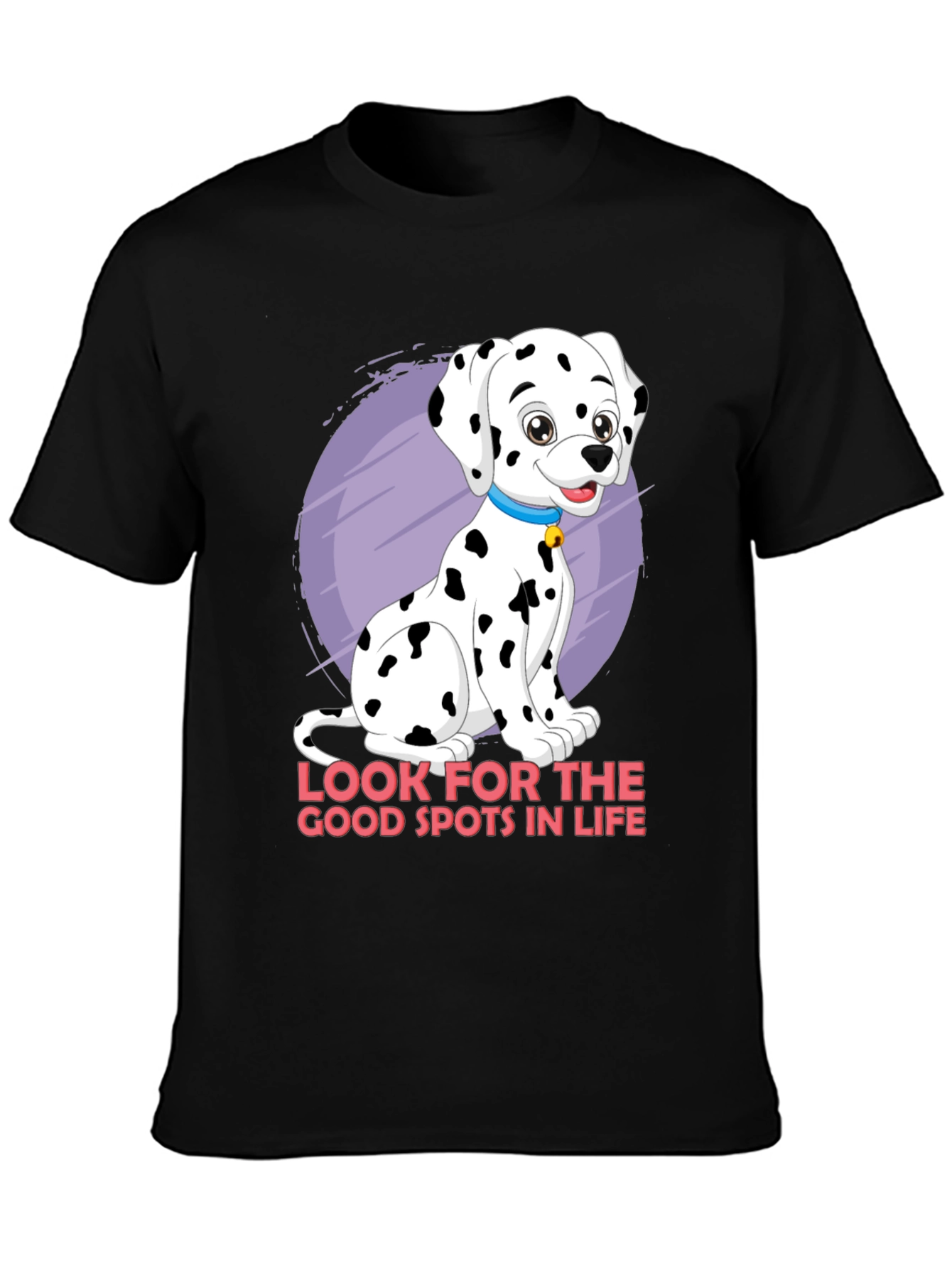 Dalmatian Spots of Life Black Graphic Tee