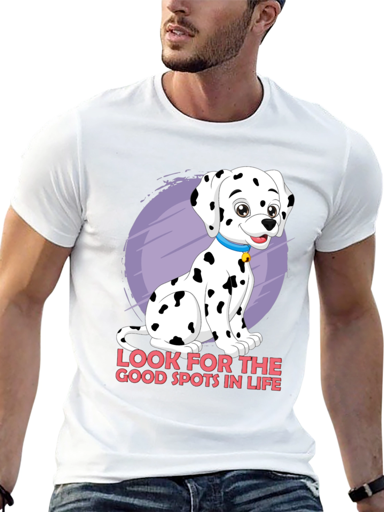 Dalmatian Spots of Life Black Graphic Tee