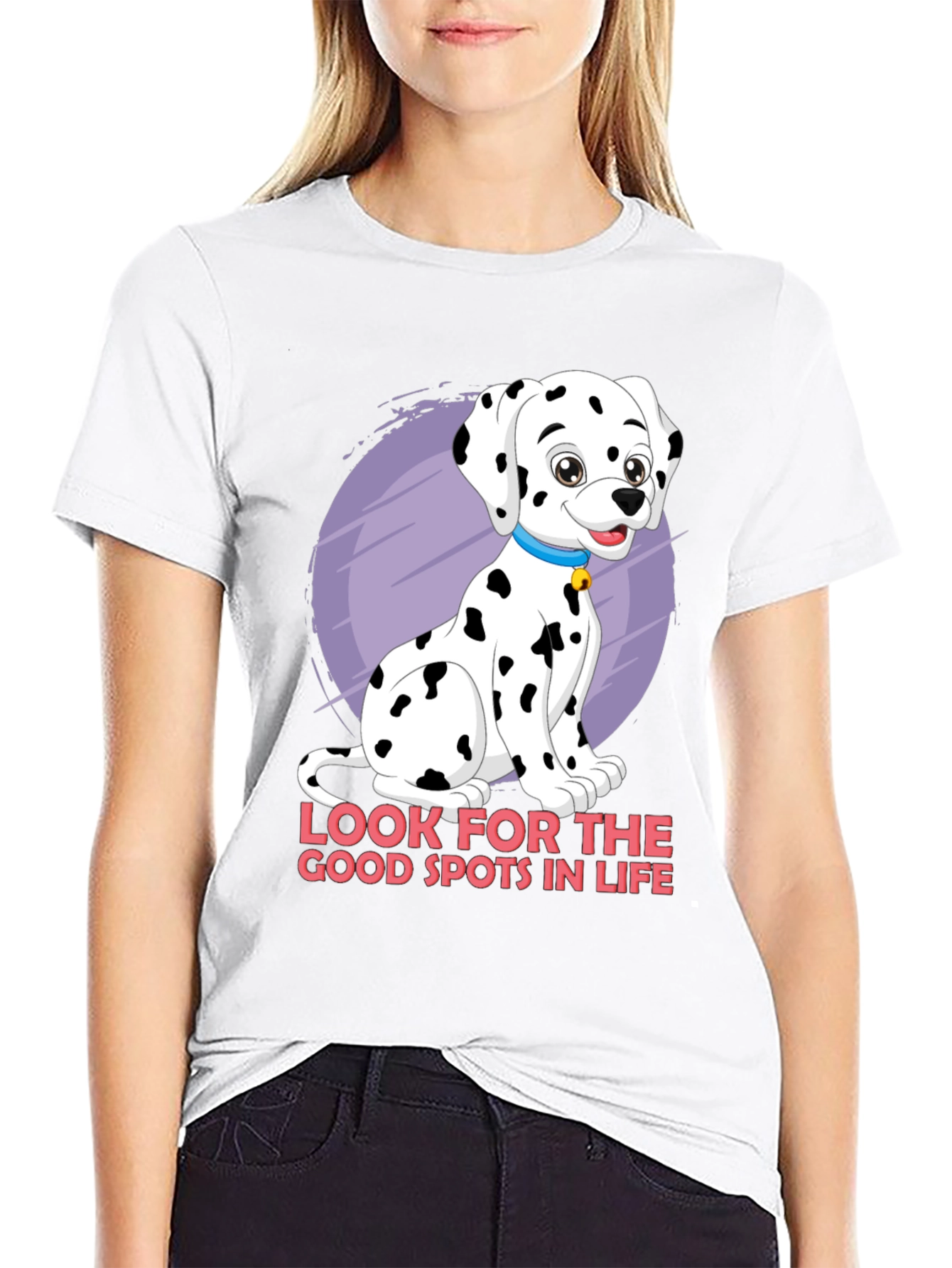 Dalmatian Spots of Life Black Graphic Tee
