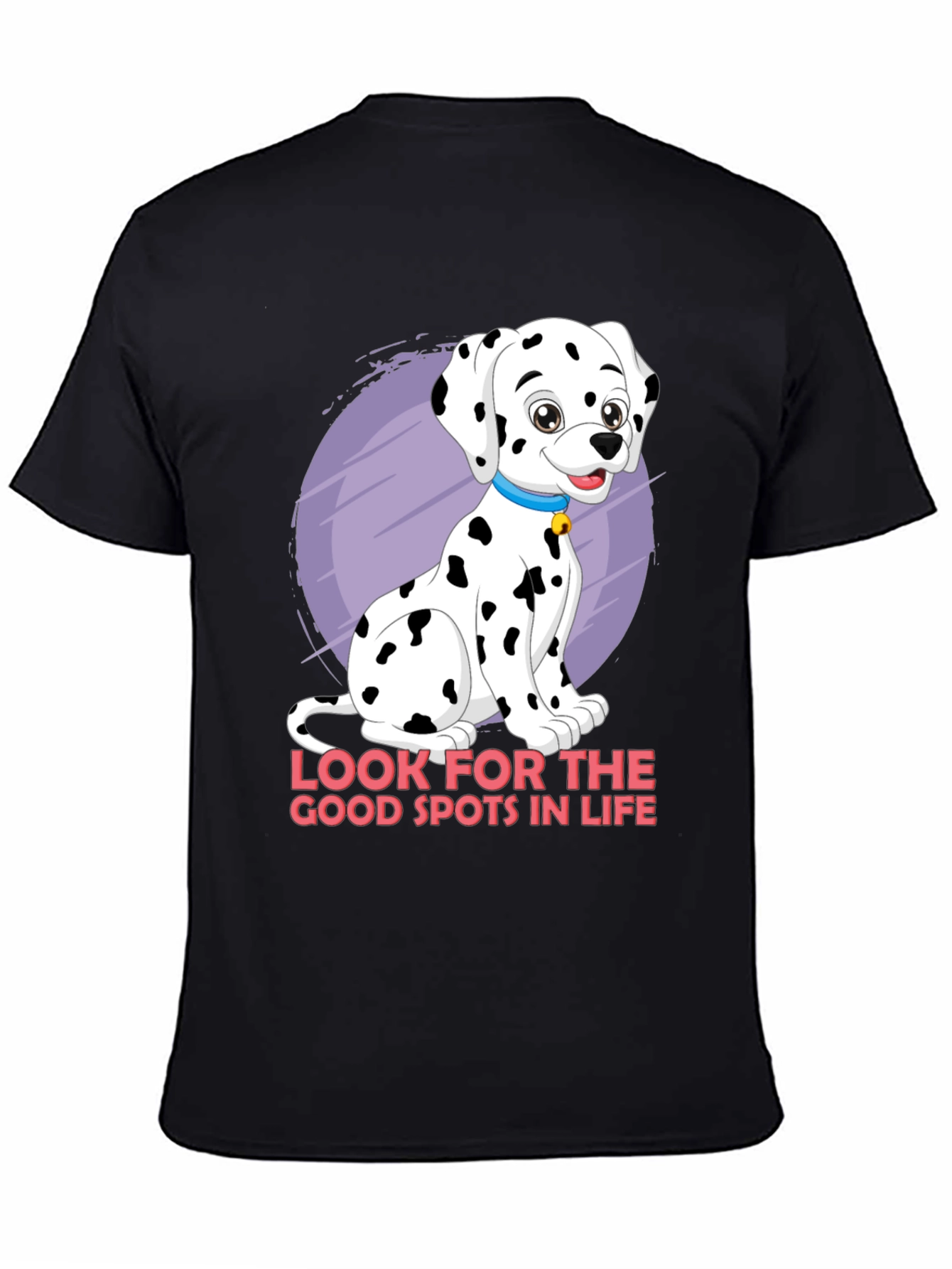 Dalmatian Spots of Life Black Graphic Tee
