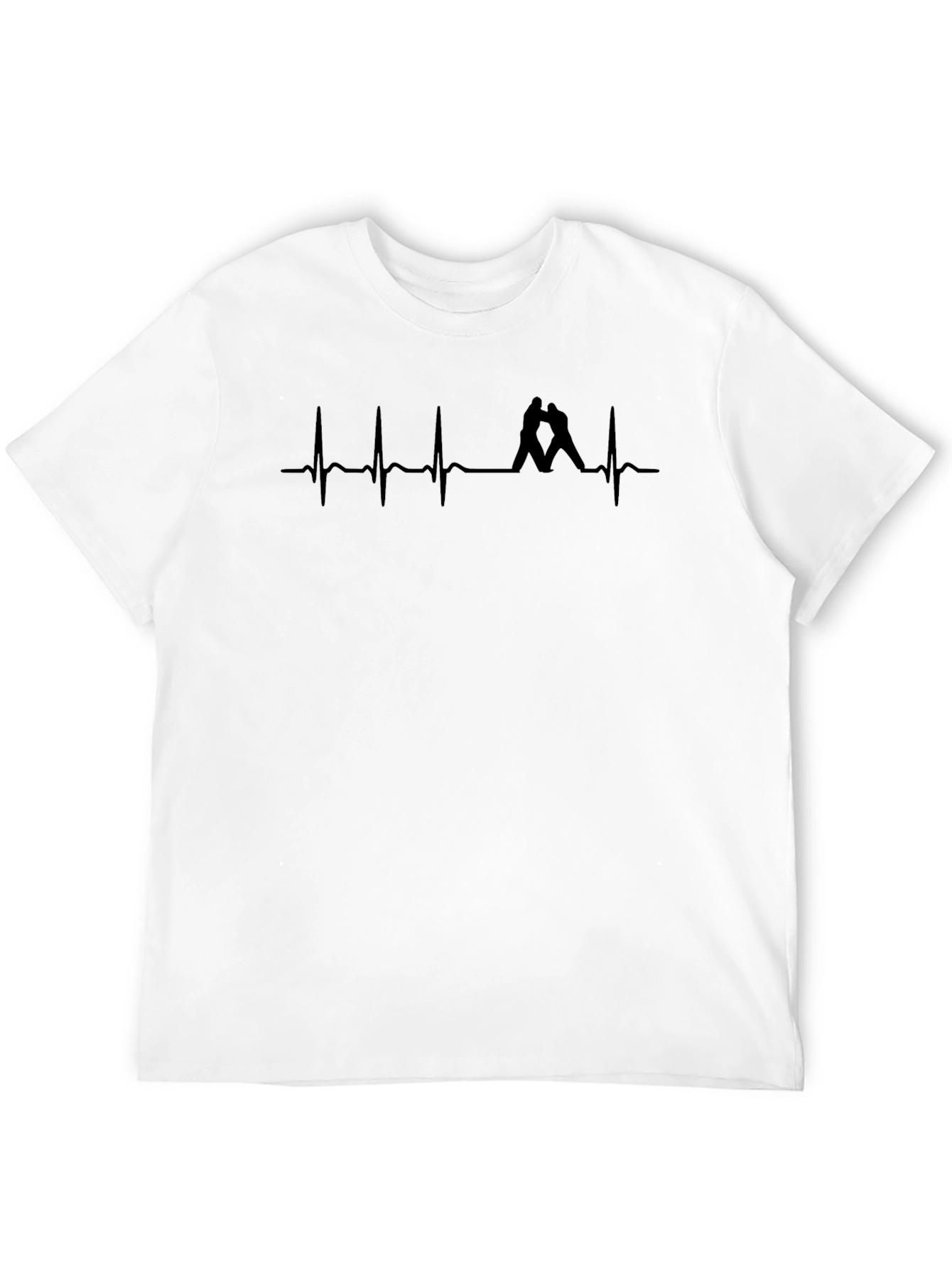 Wrestling Heartbeat T-Shirt - Black