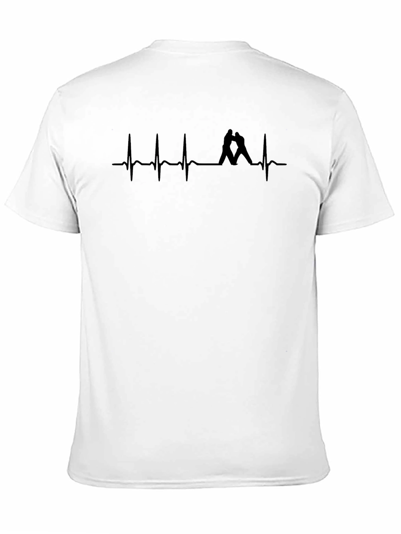Wrestling Heartbeat T-Shirt - Black