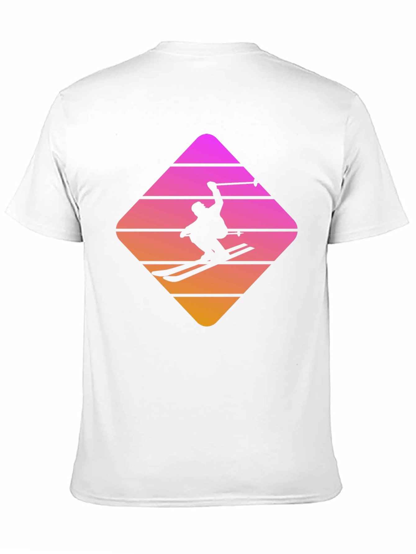 Retro Skiing T-Shirt - Stylish Black Cotton Blend Tee