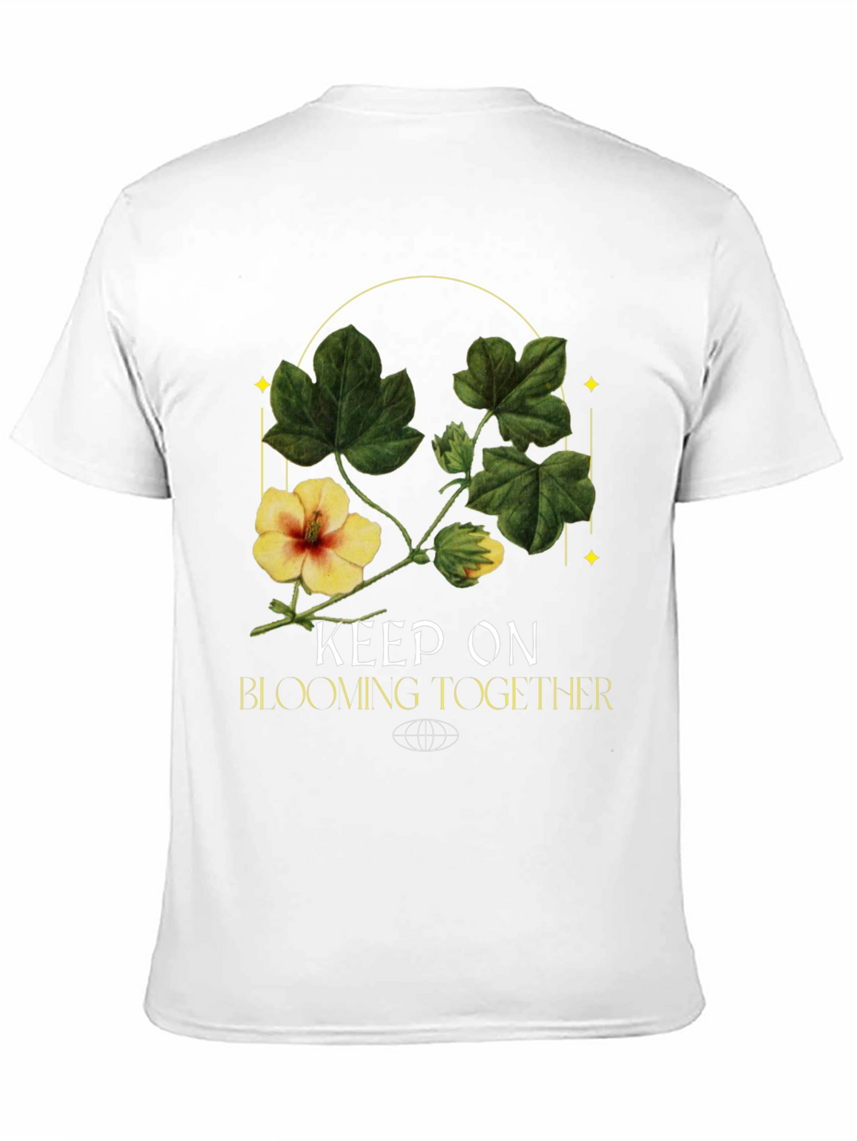 Keep On Blooming Together Black Graphic Tee
