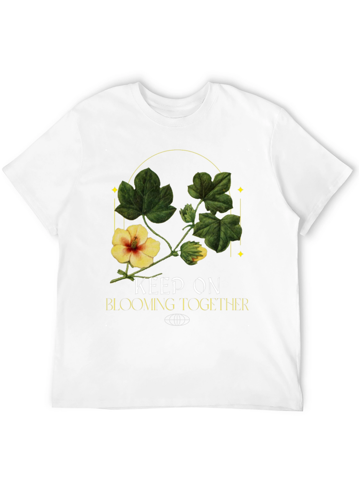 Keep On Blooming Together Black Graphic Tee