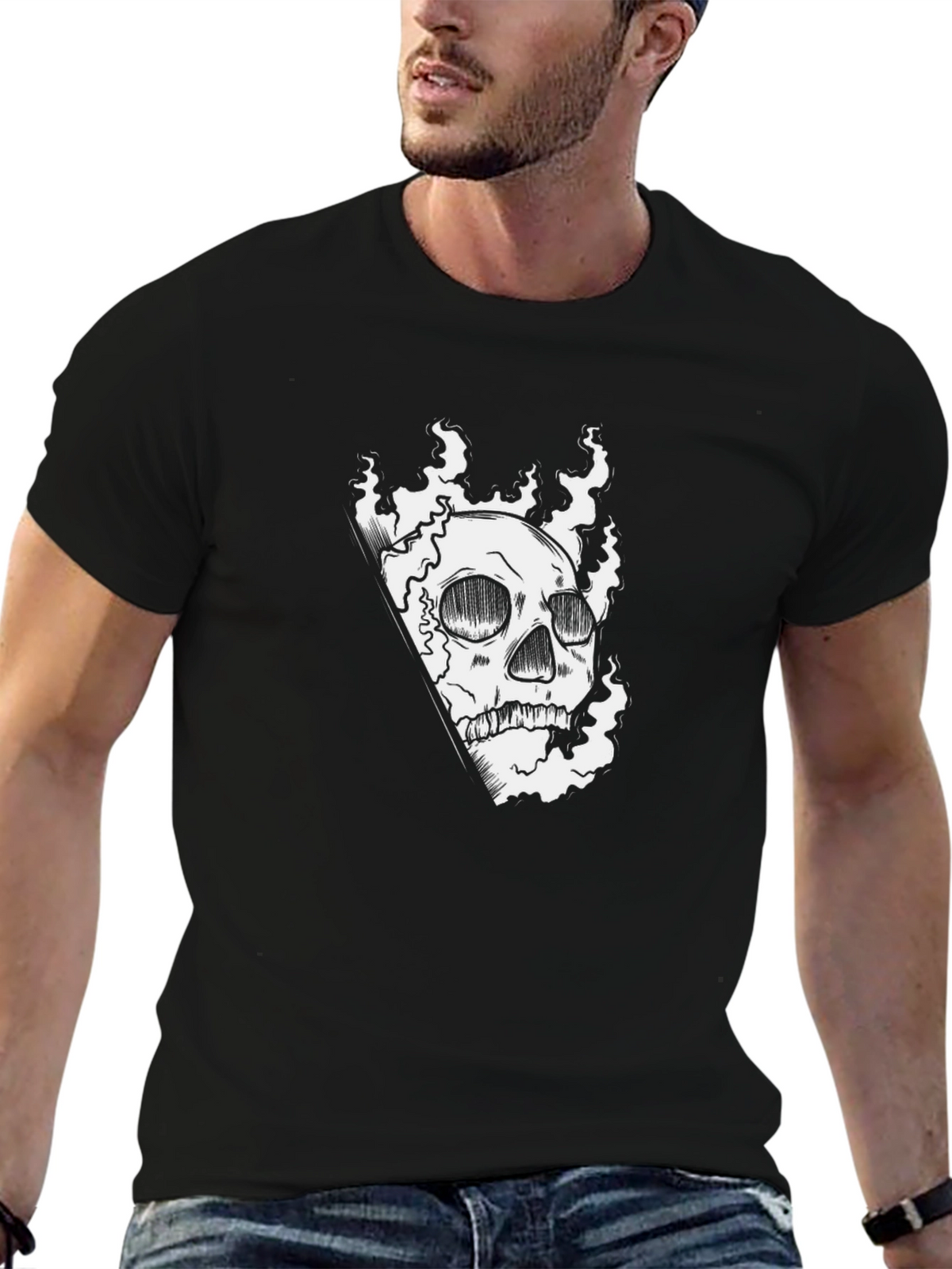 Skull Graphic Tee - Mens Black T-Shirt
