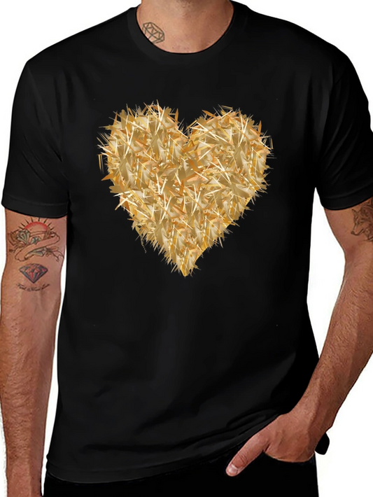 Heart of Gold Graphic Tee - Unique Design Soft Cotton Blend